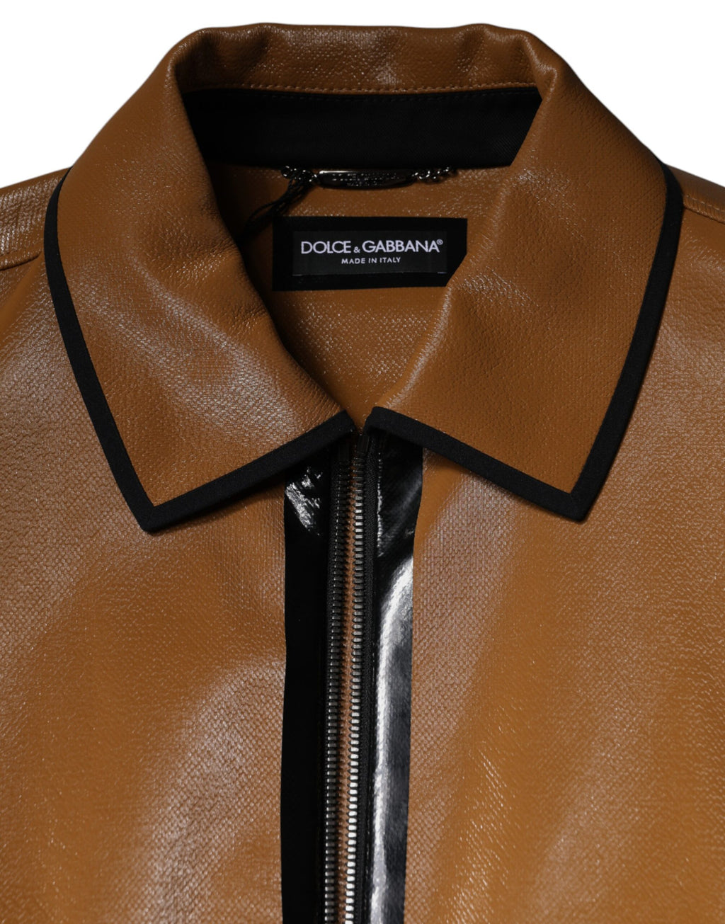 Dolce & Gabbana Brown Biker Jackets for Men additional view
