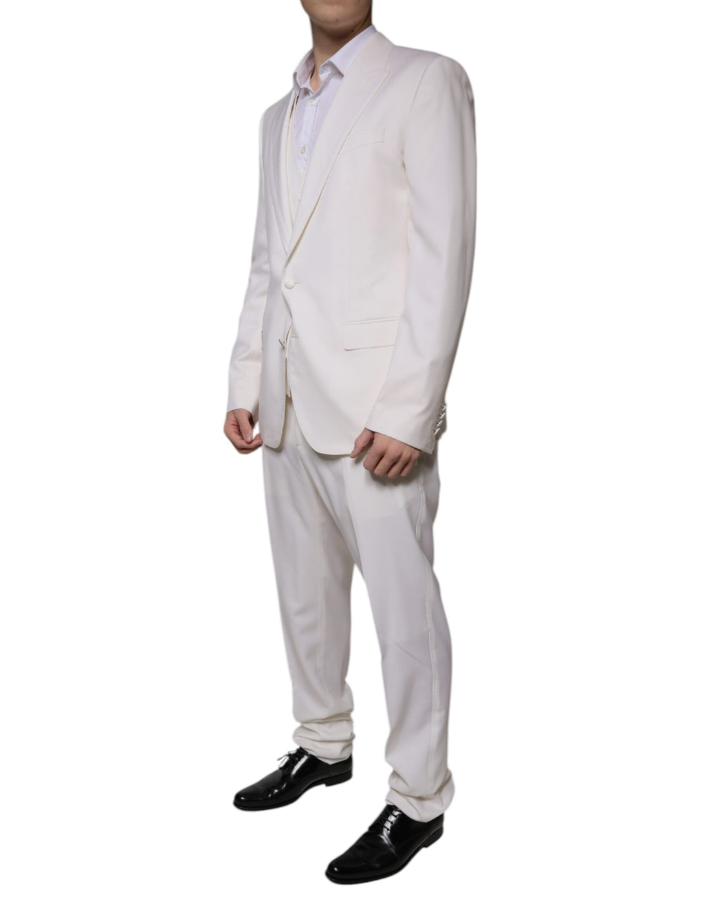Dolce & Gabbana White Three Piece Suits for Men detail view