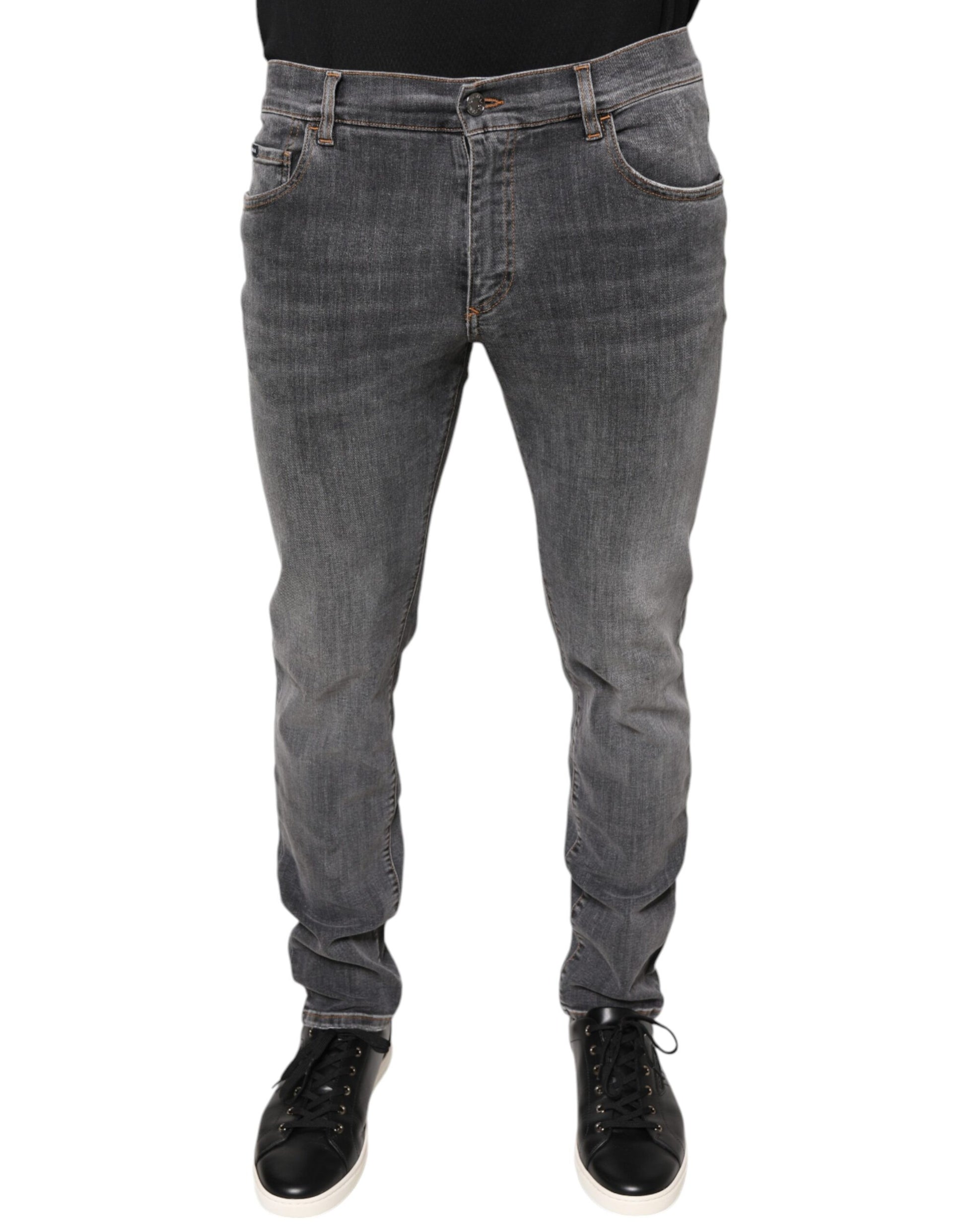 Dolce & Gabbana Grey Skinny Jeans for Men