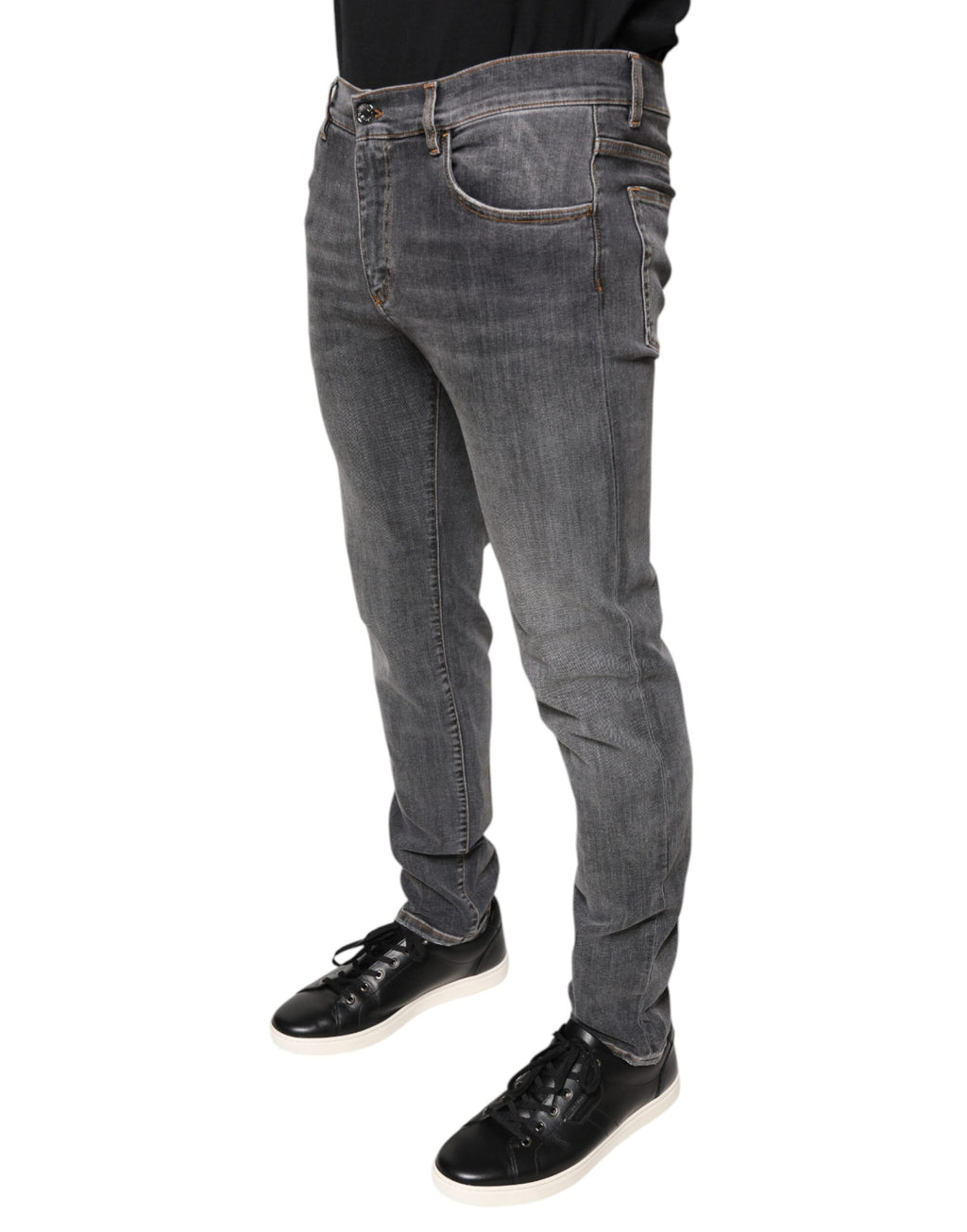 Dolce & Gabbana Grey Skinny Jeans for Men detail view