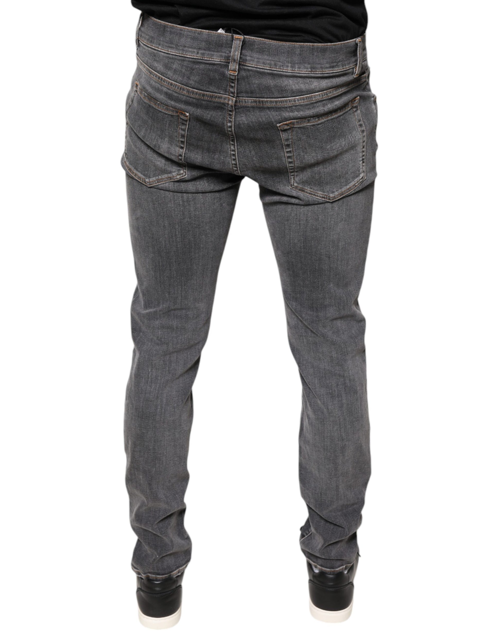 Dolce & Gabbana Grey Skinny Jeans for Men side view