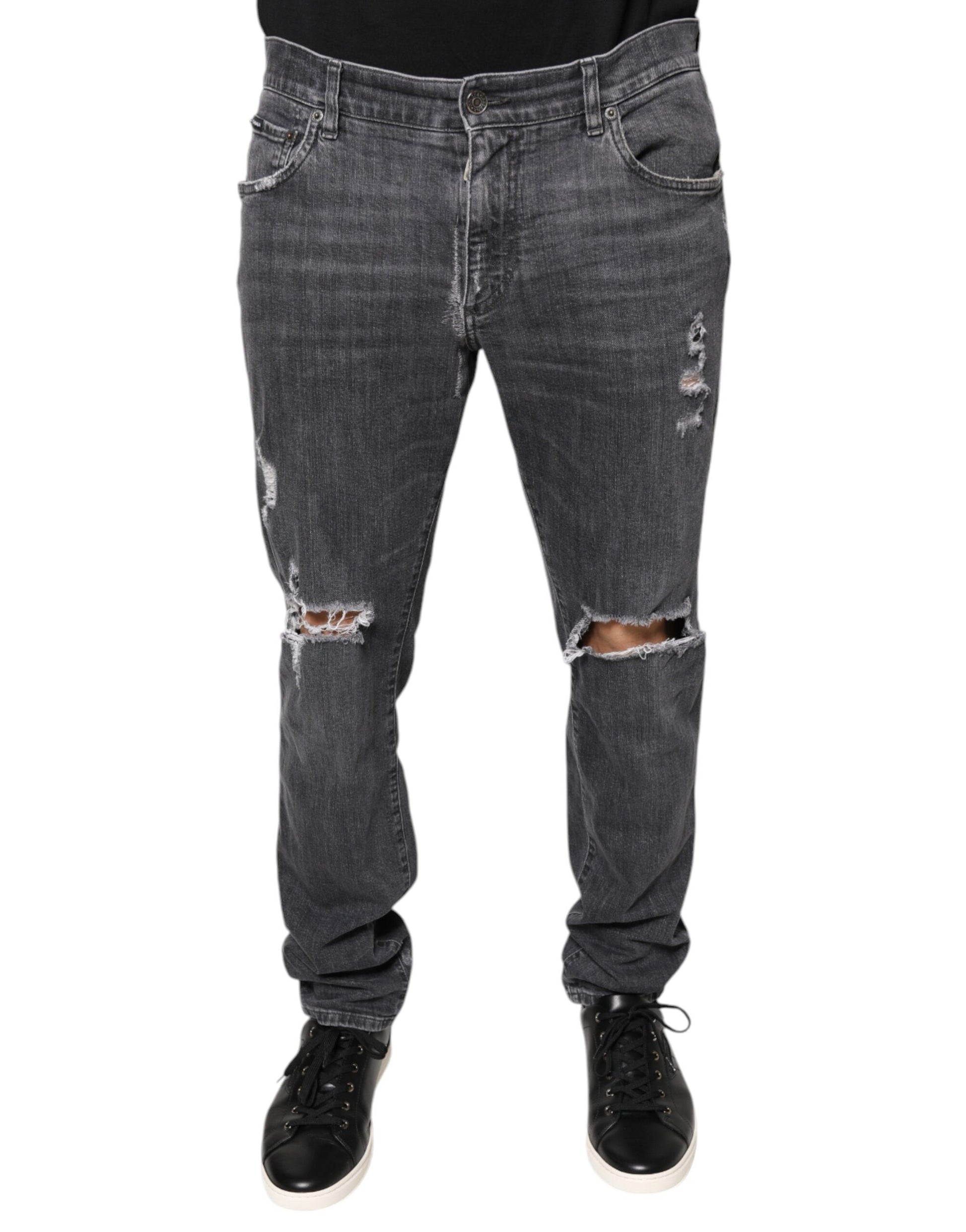 Dolce & Gabbana Grey Skinny Jeans for Men