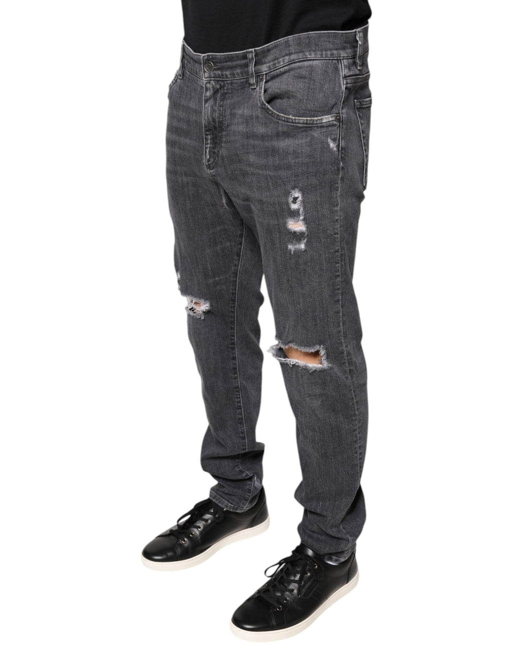 Dolce & Gabbana Grey Skinny Jeans for Men detail view
