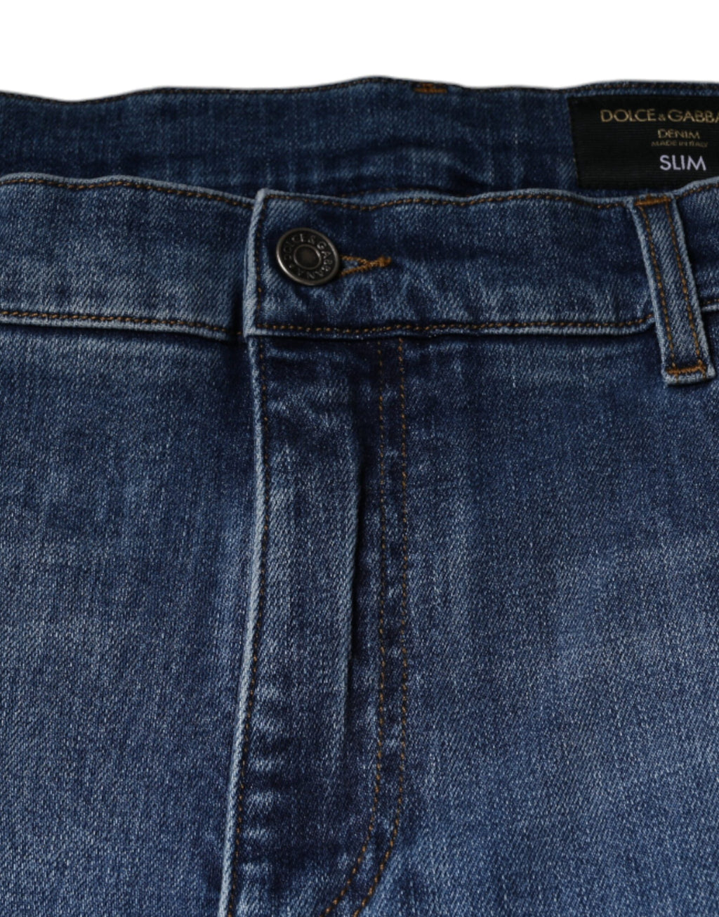 Jean denim Dolce & Gabbana en coton stretch bleu délavé pour homme