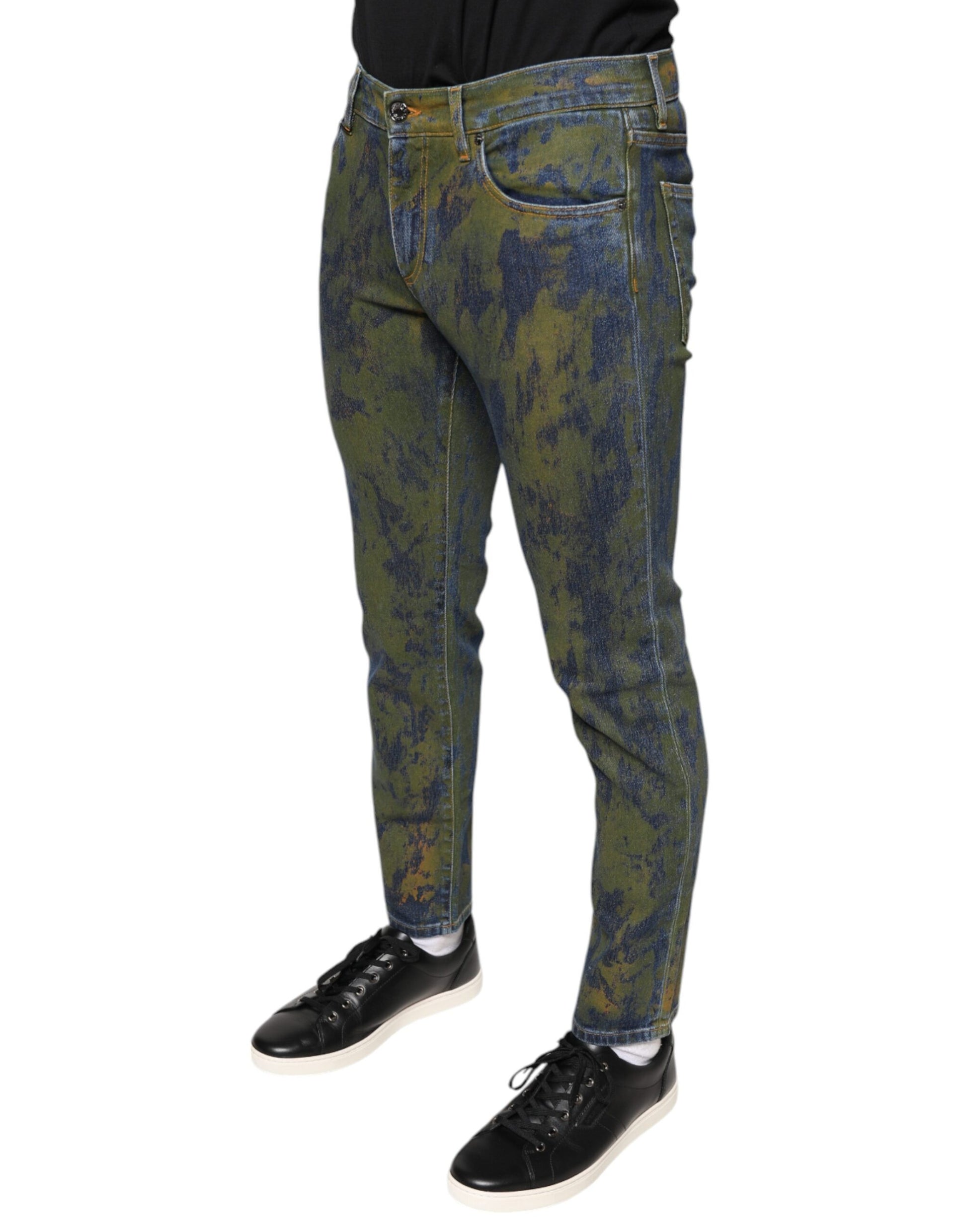 Dolce & Gabbana Blue Skinny Jeans for Men detail view