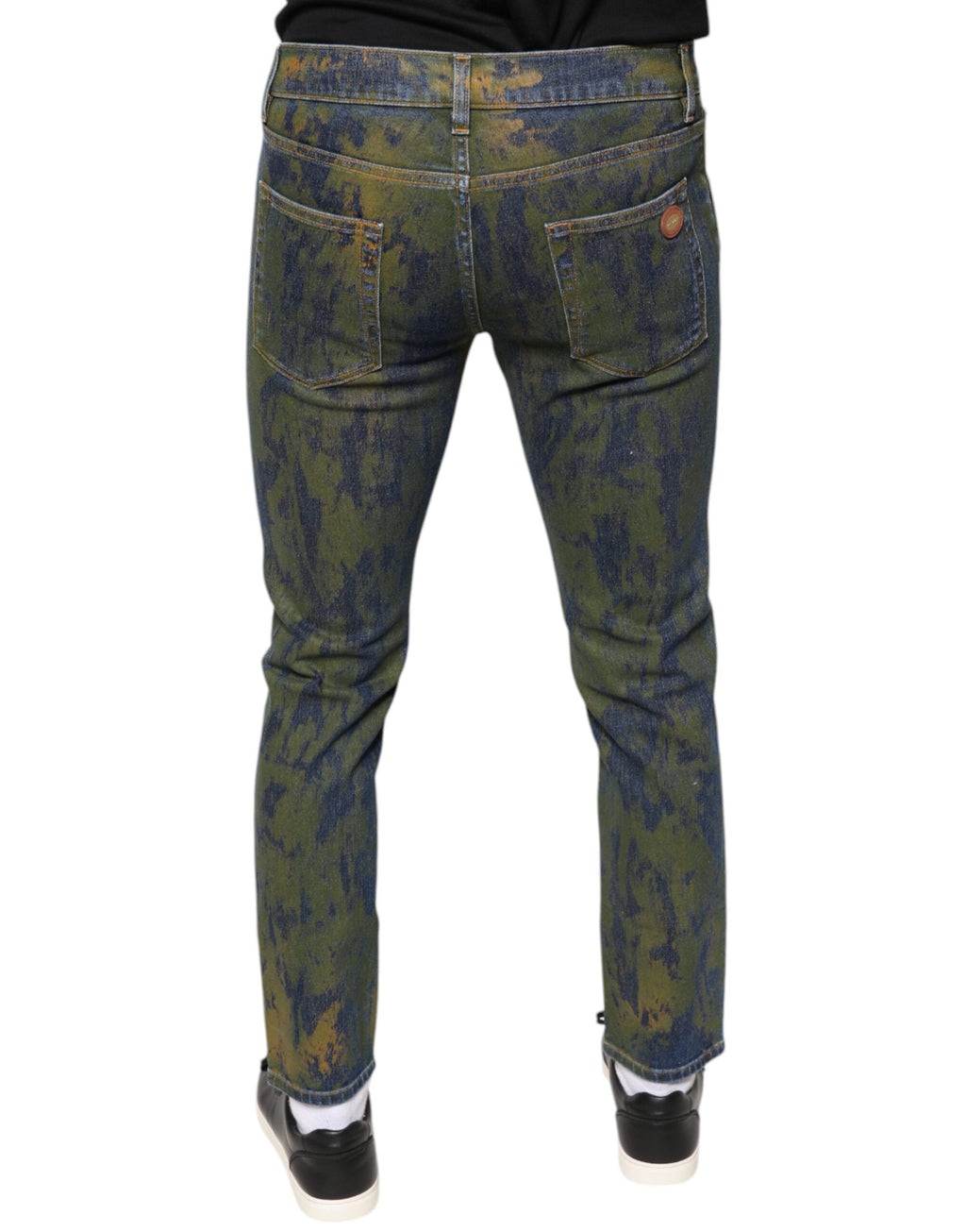 Dolce & Gabbana Blue Skinny Jeans for Men side view