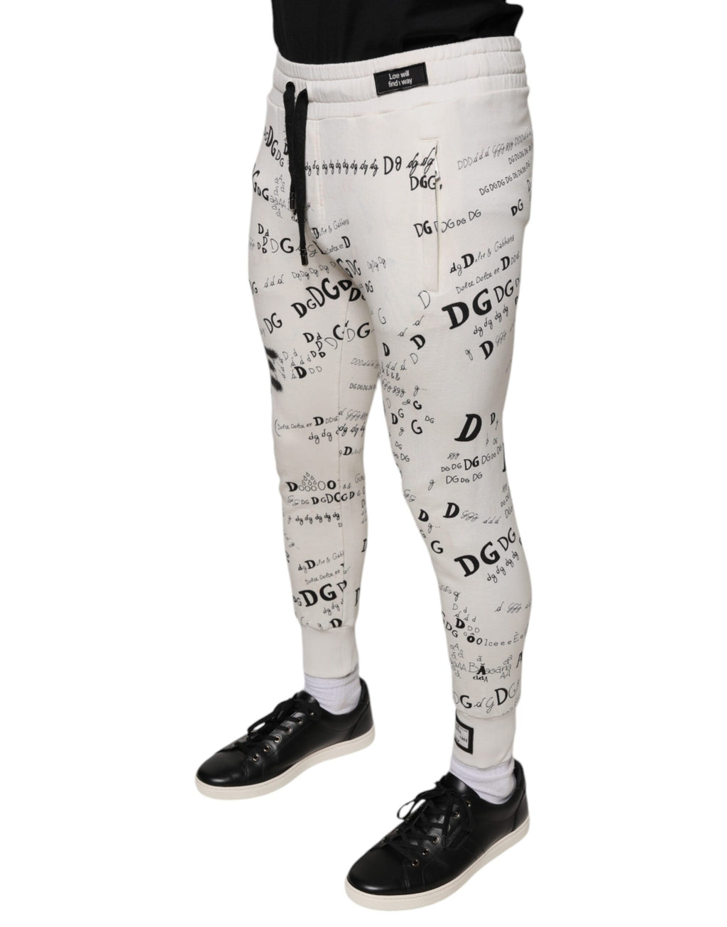 Dolce & Gabbana White Athletic Pants for Men detail view