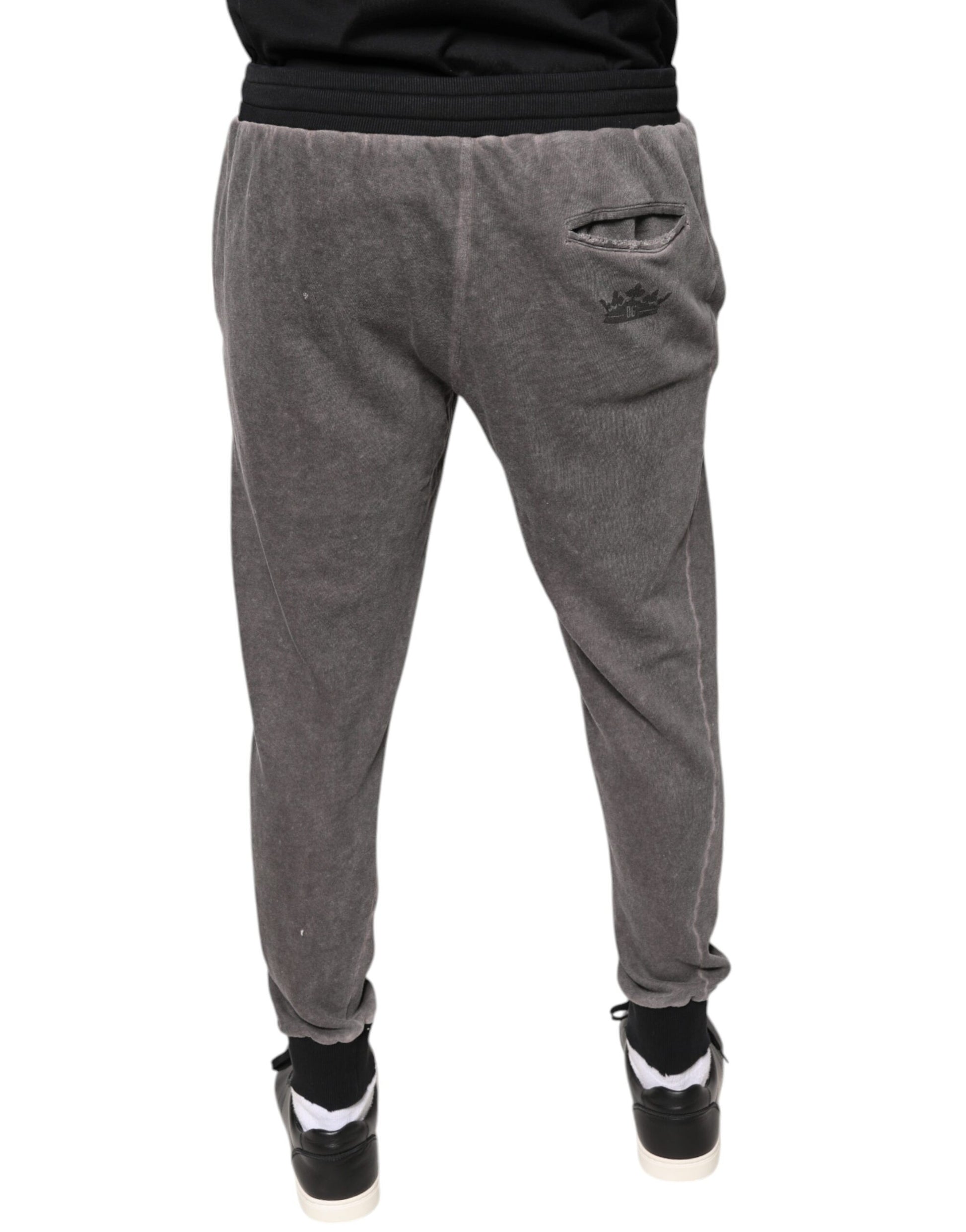 Dolce & Gabbana Grey Athletic Pants for Men side view