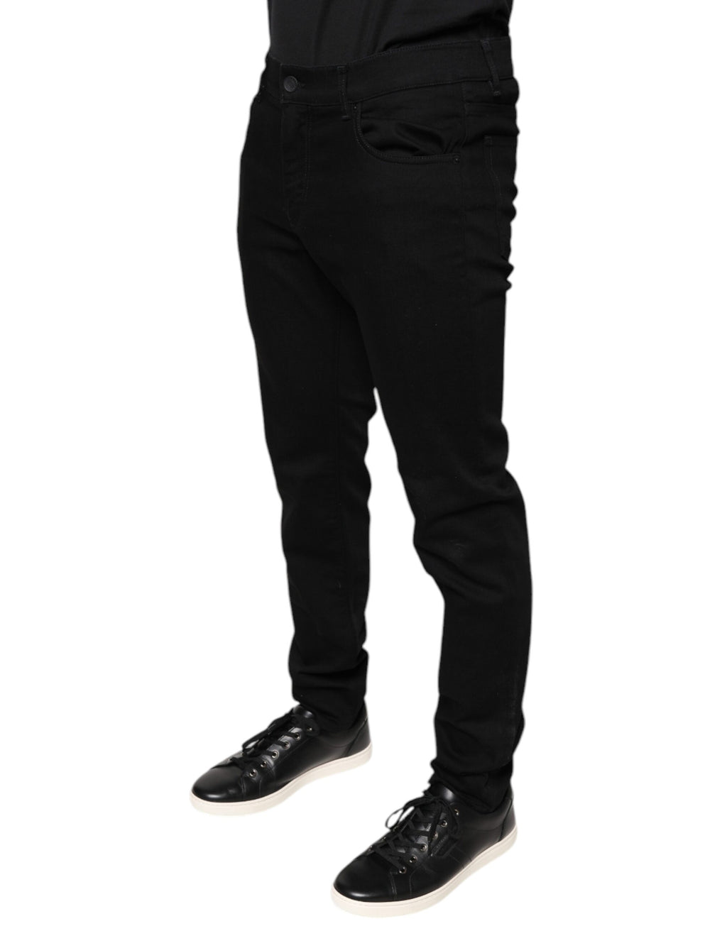 Dolce & Gabbana Black Skinny Jeans for Men detail view