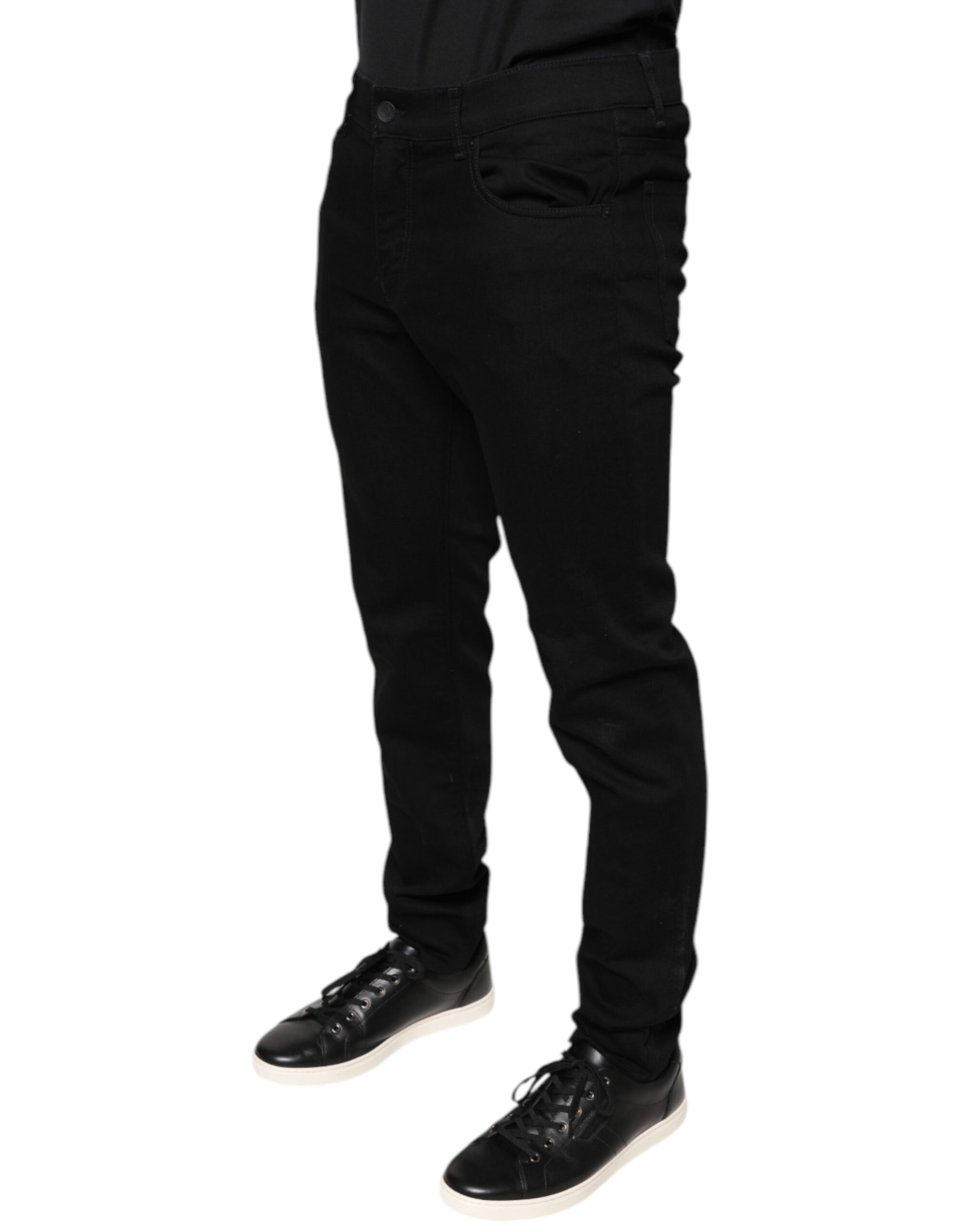 Dolce & Gabbana Black Skinny Jeans for Men detail view