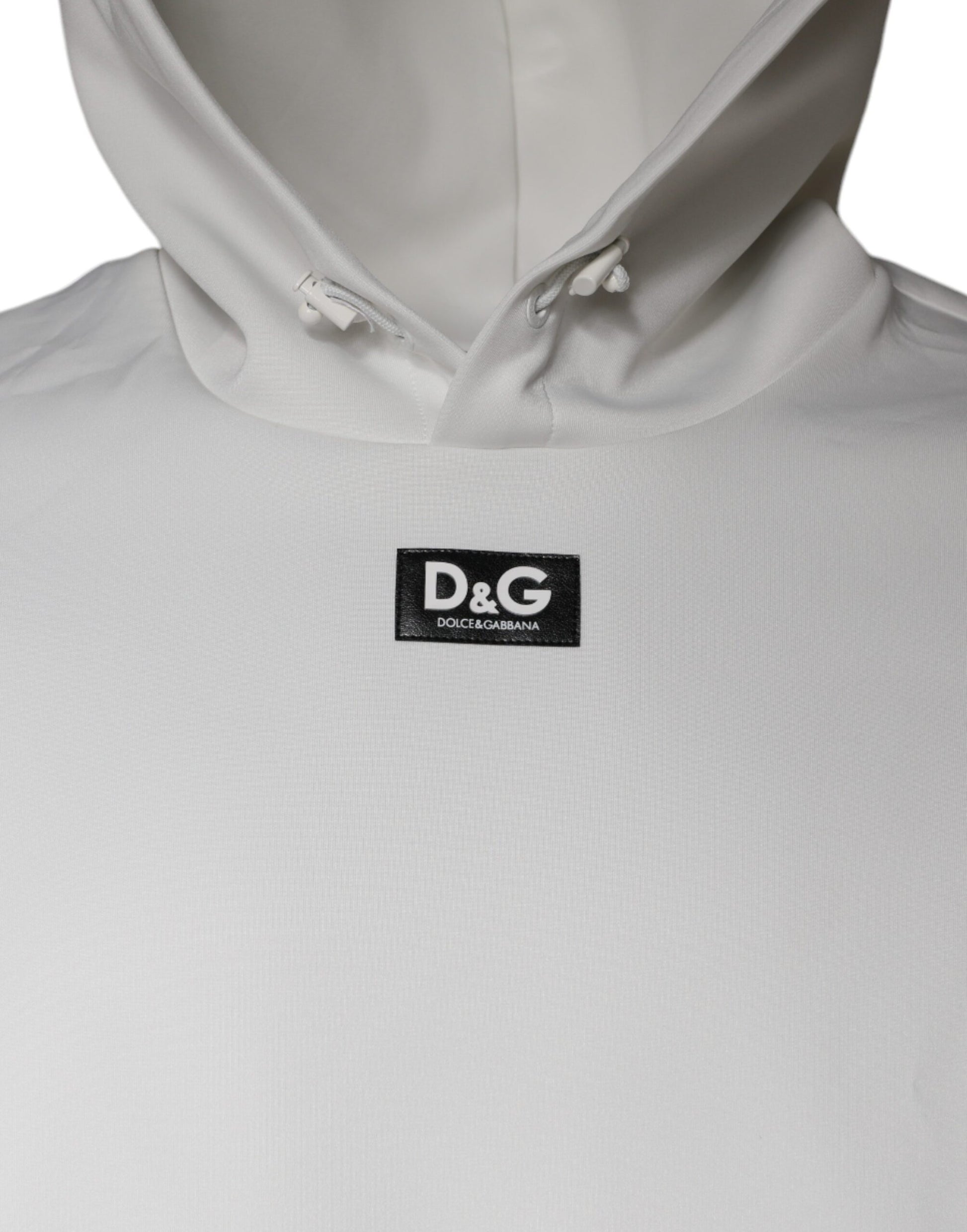 Dolce & Gabbana Sweat-shirt à capuche blanc avec logo D&G pour homme