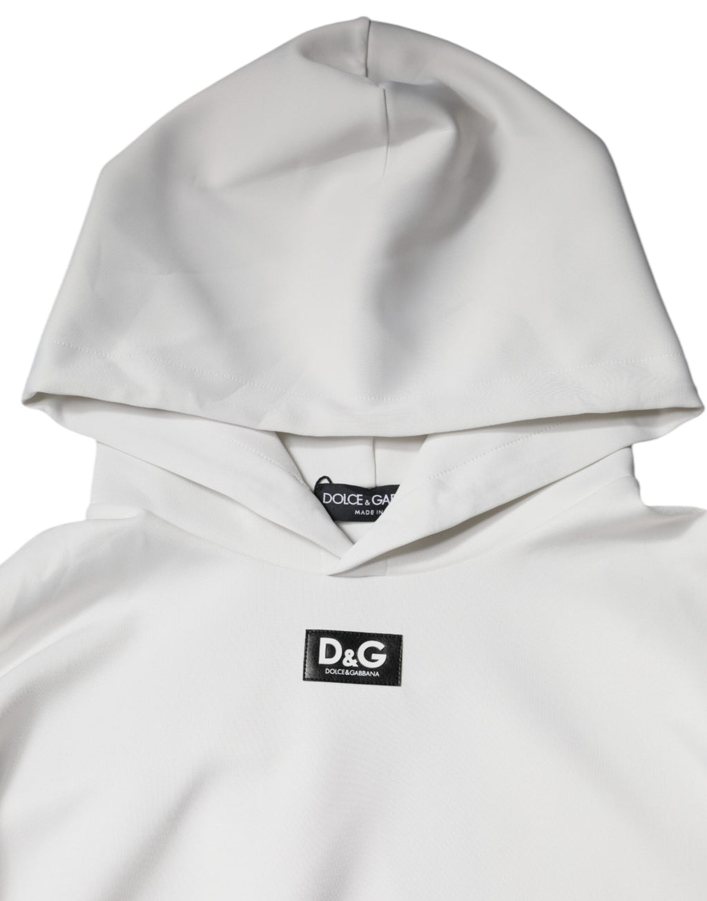 Dolce & Gabbana Sweat-shirt à capuche blanc avec logo D&G pour homme