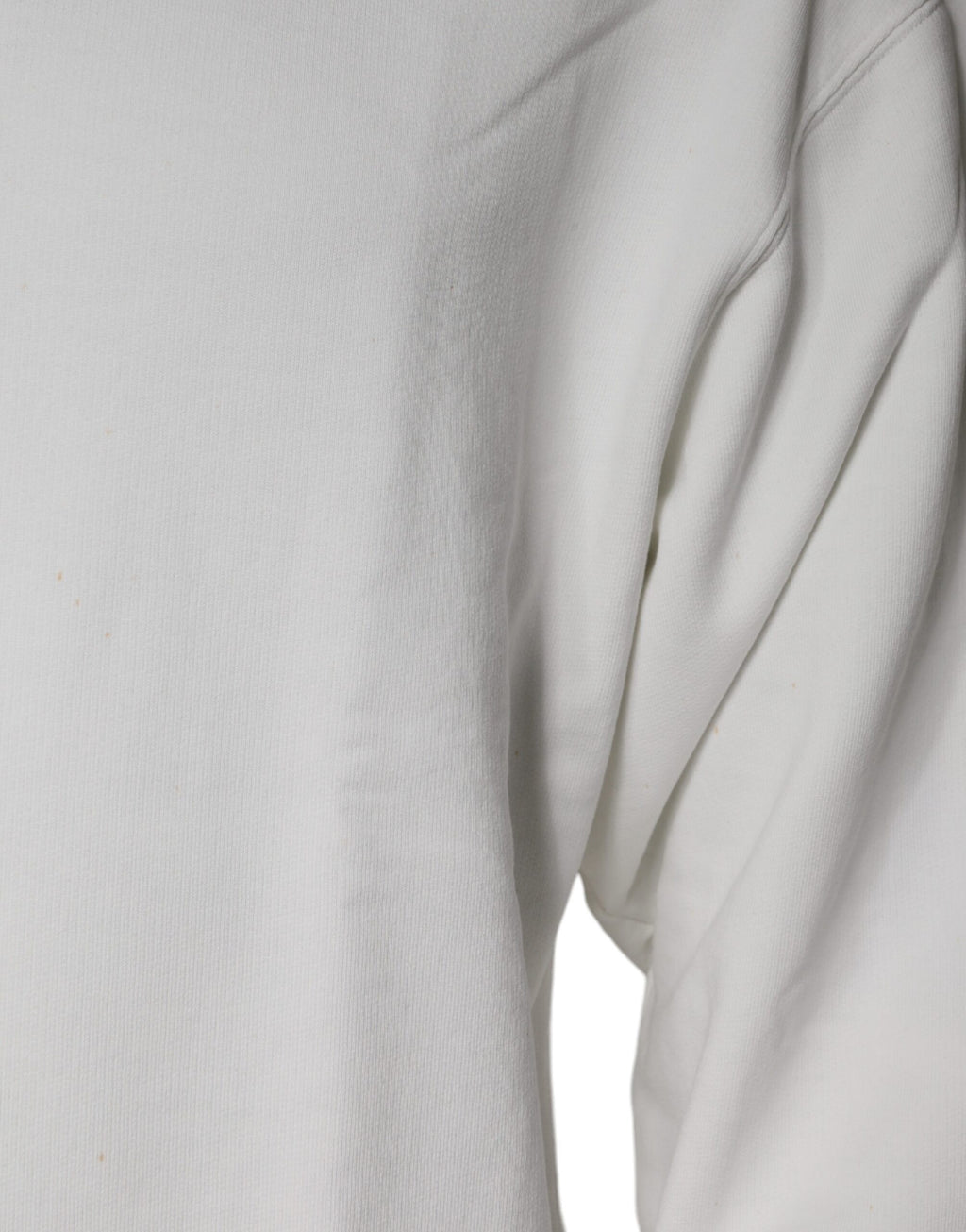 Pull Dolce & Gabbana en coton blanc à logo et col rond