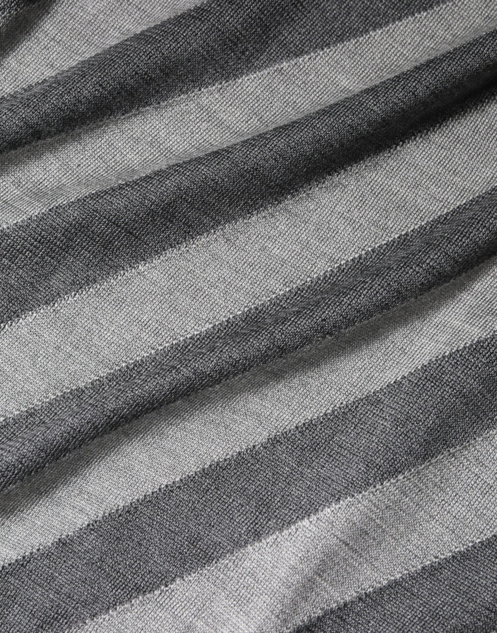 Pull ras du cou Dolce & Gabbana gris à rayures à manches longues