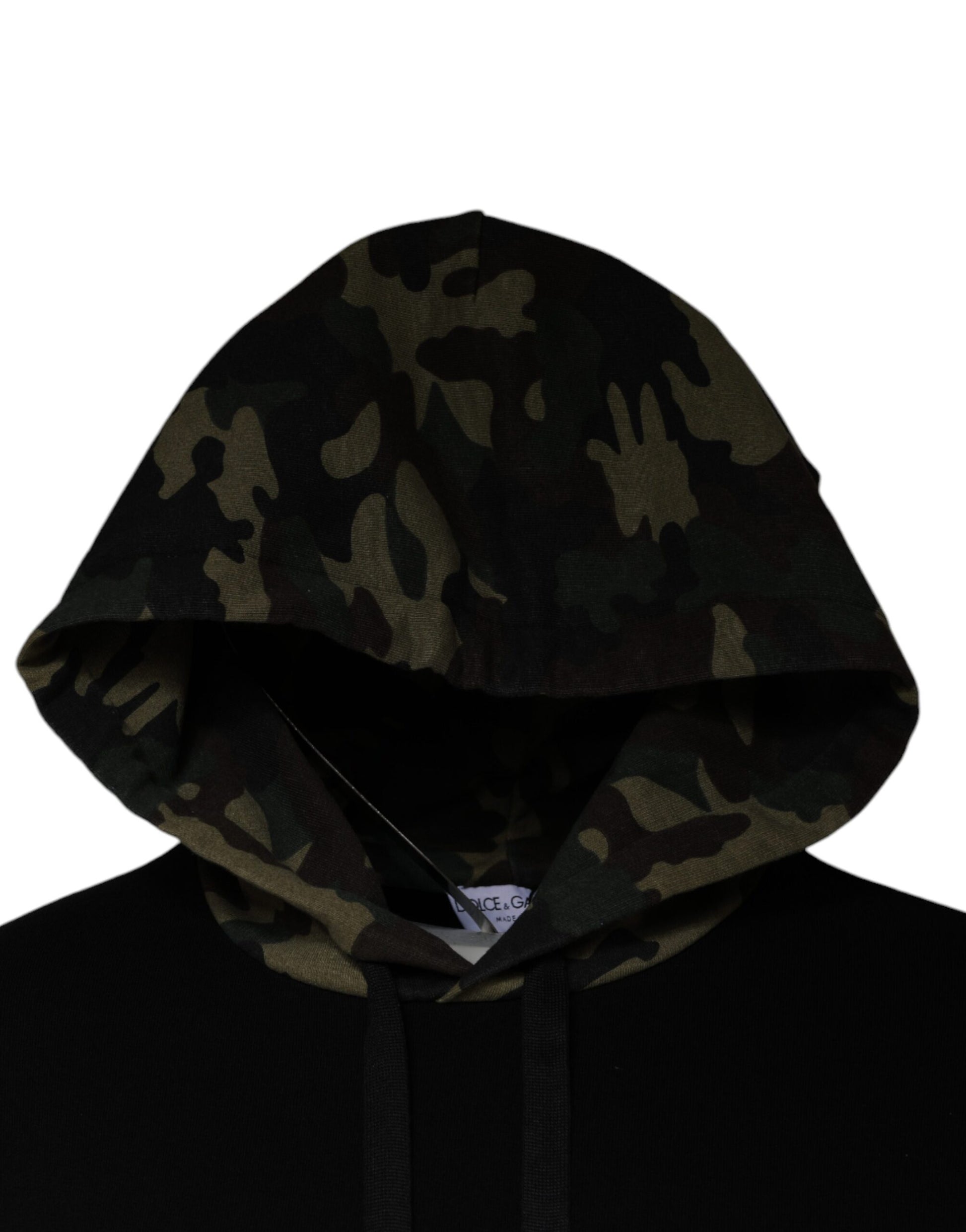 Dolce & Gabbana Black Hoodie for Men detail view