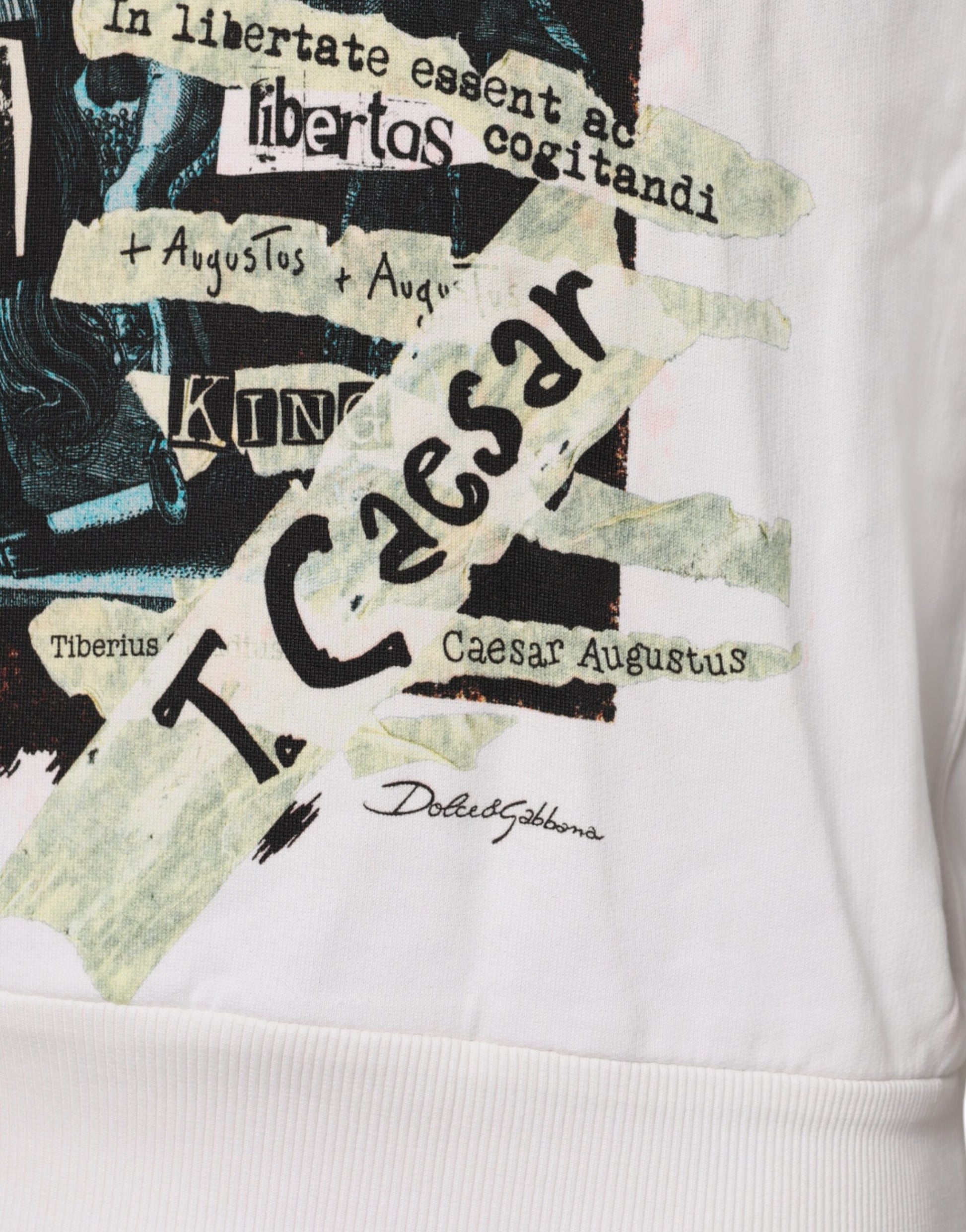 Dolce & Gabbana White Hoodie for Men side view