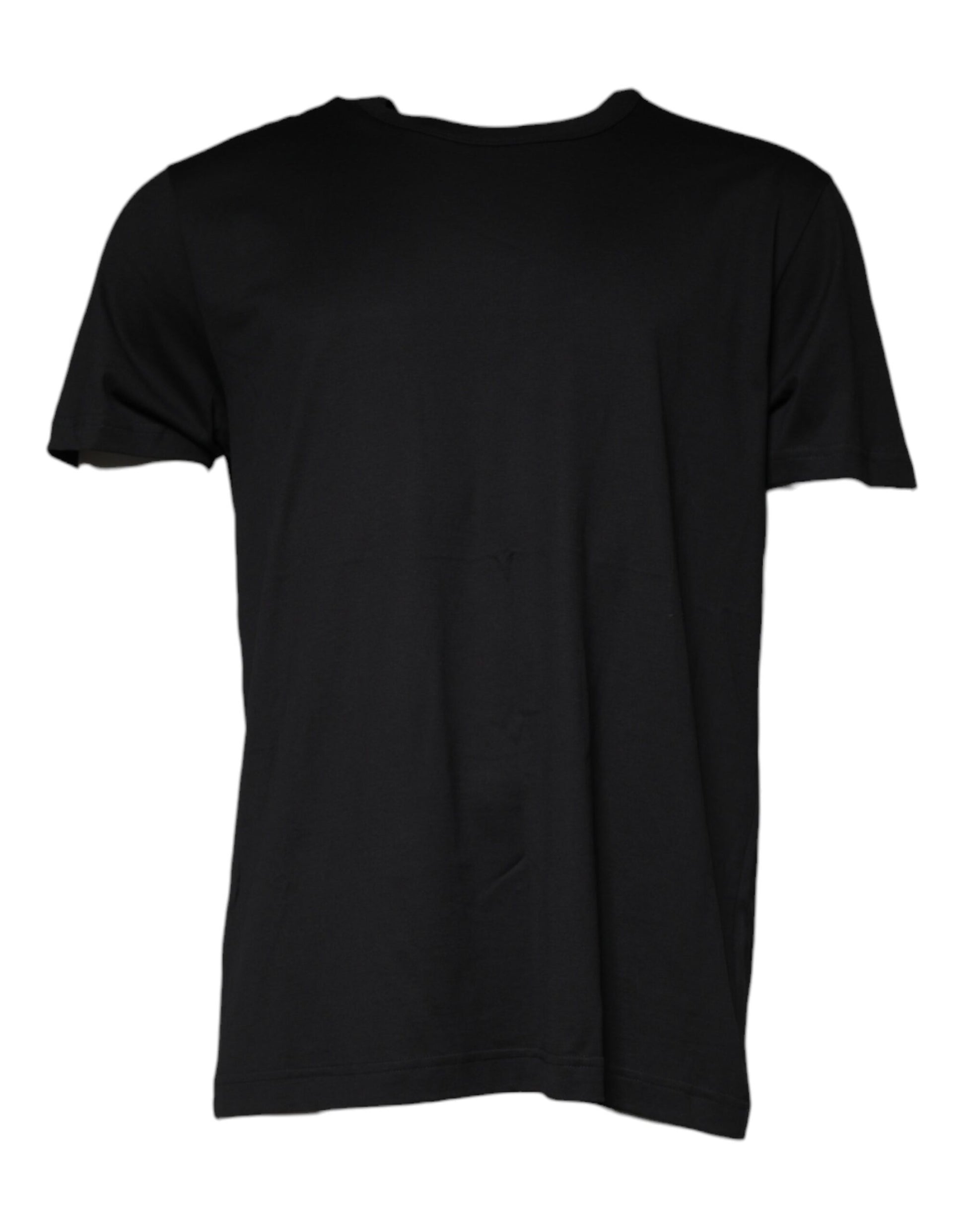 T-shirt Dolce & Gabbana en coton noir à manches courtes et col rond