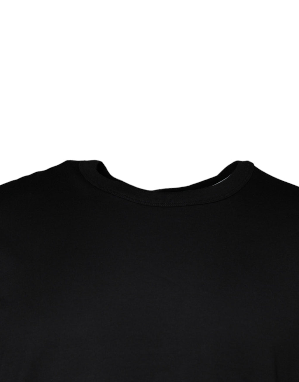 T-shirt Dolce & Gabbana en coton noir à manches courtes et col rond