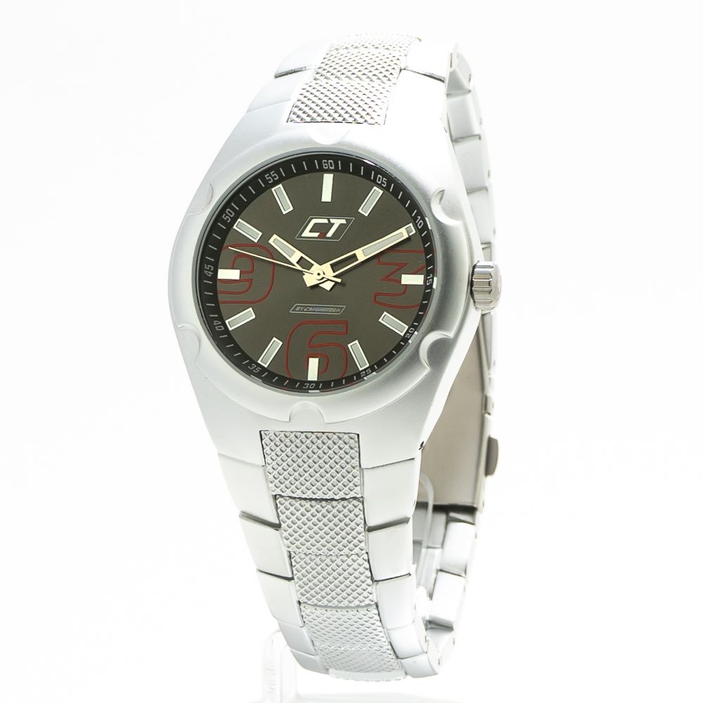 Montre habillée Chronotech en aluminium gris