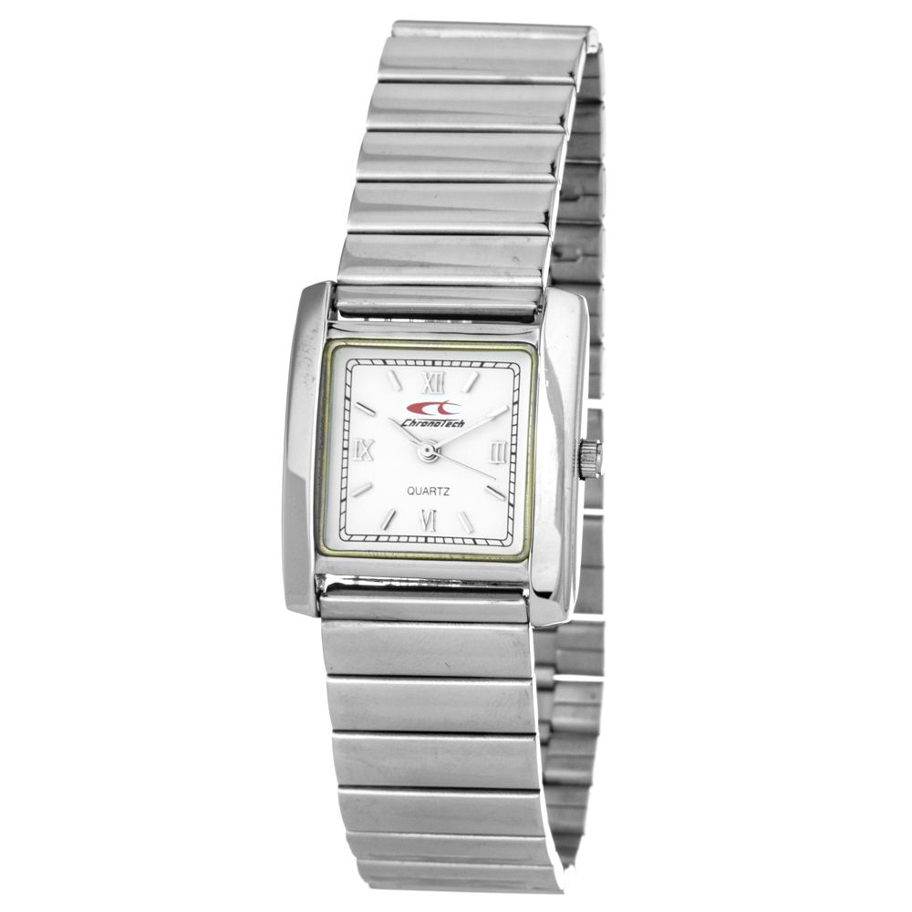 Montre de soirée Chronotech en acier inoxydable argenté