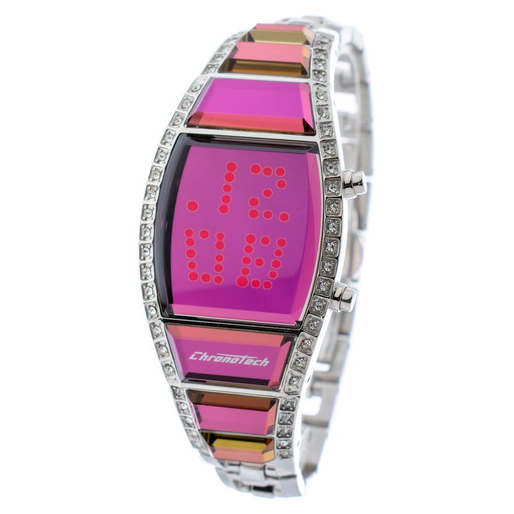 Chronotech Silver Stainless Steel Digital Watch