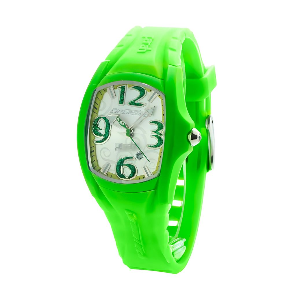 Montre Chronotech Bicolore à Bracelet en Caoutchouc