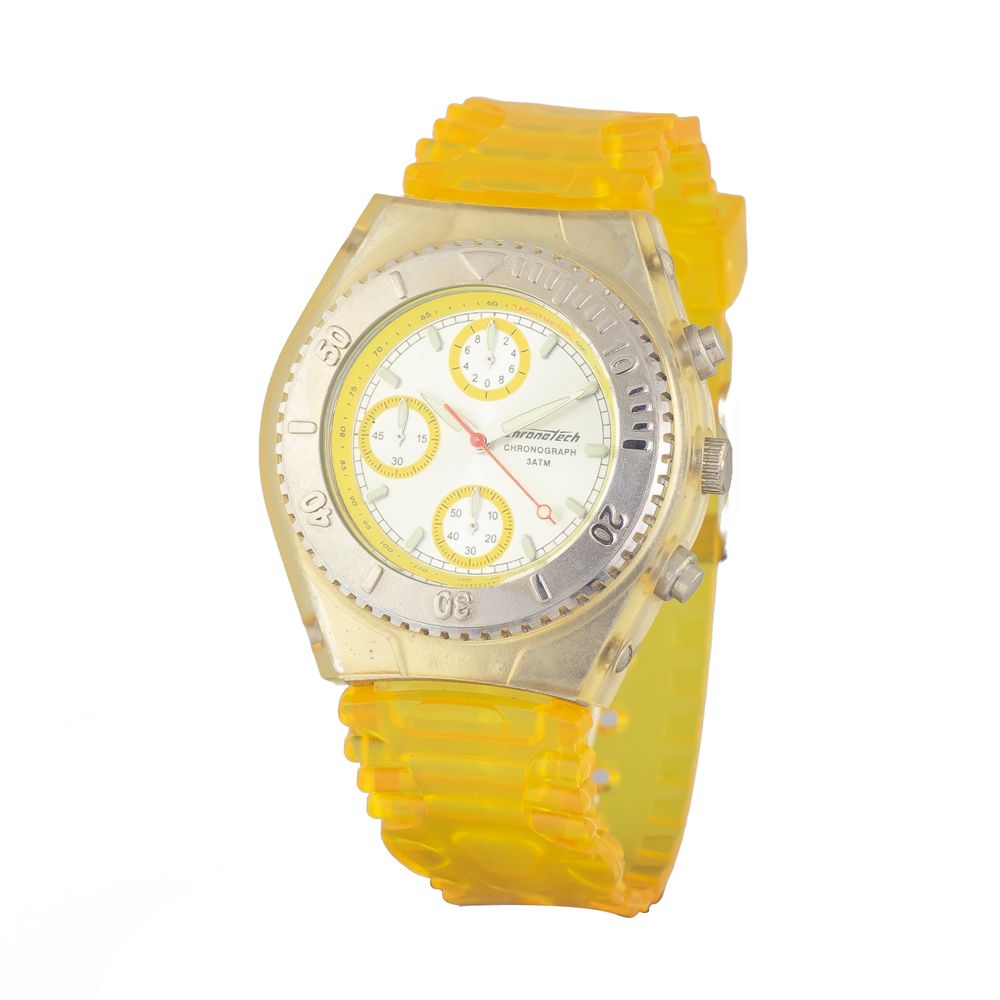 Montre sport Chronotech bicolore en caoutchouc