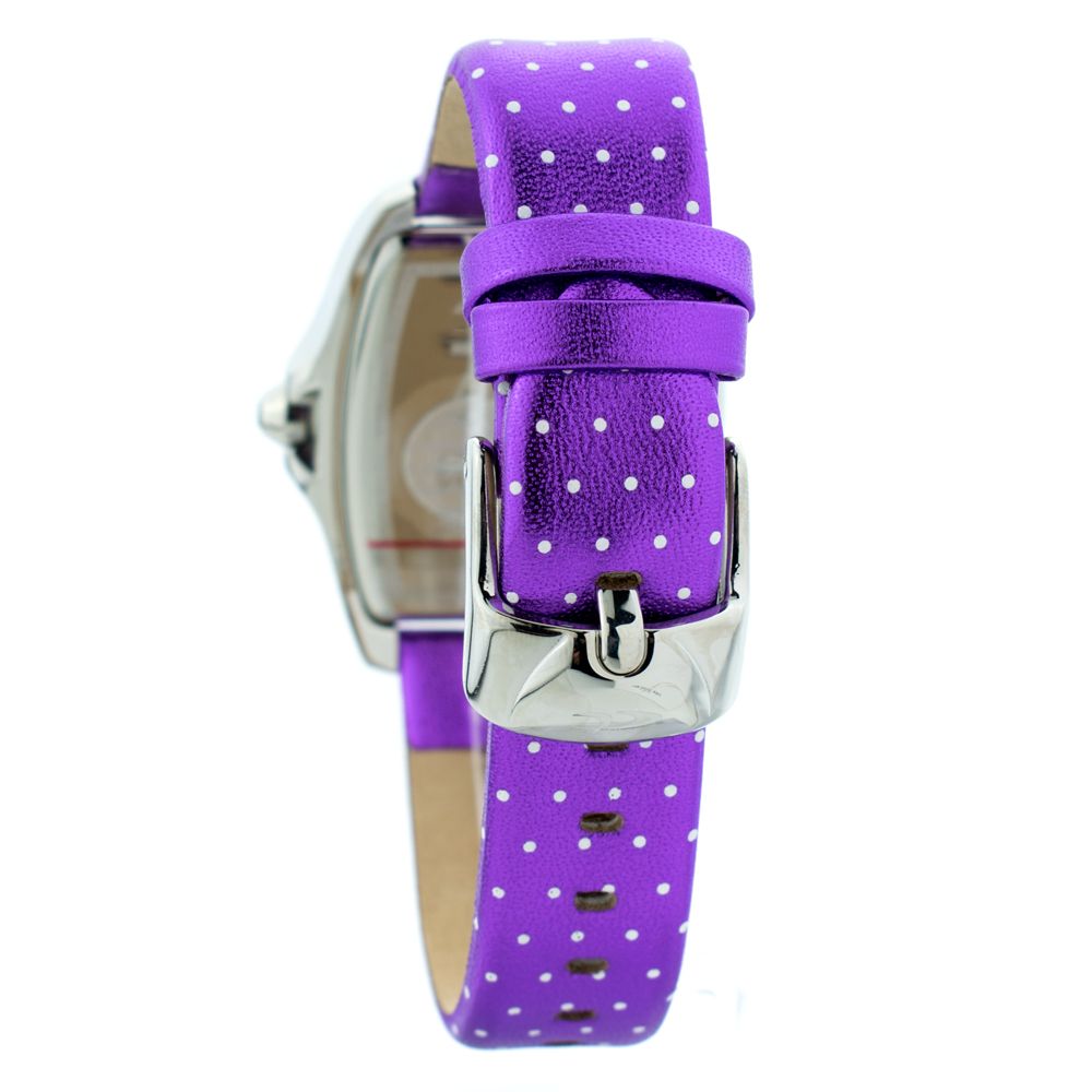 Montre habillée en cuir violet Chronotech