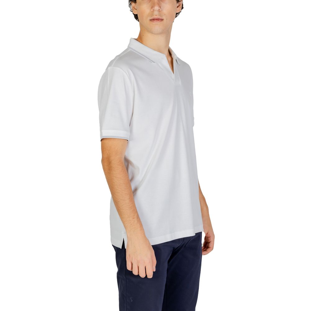 Calvin Klein Jeans White Polo Shirt for Men side view