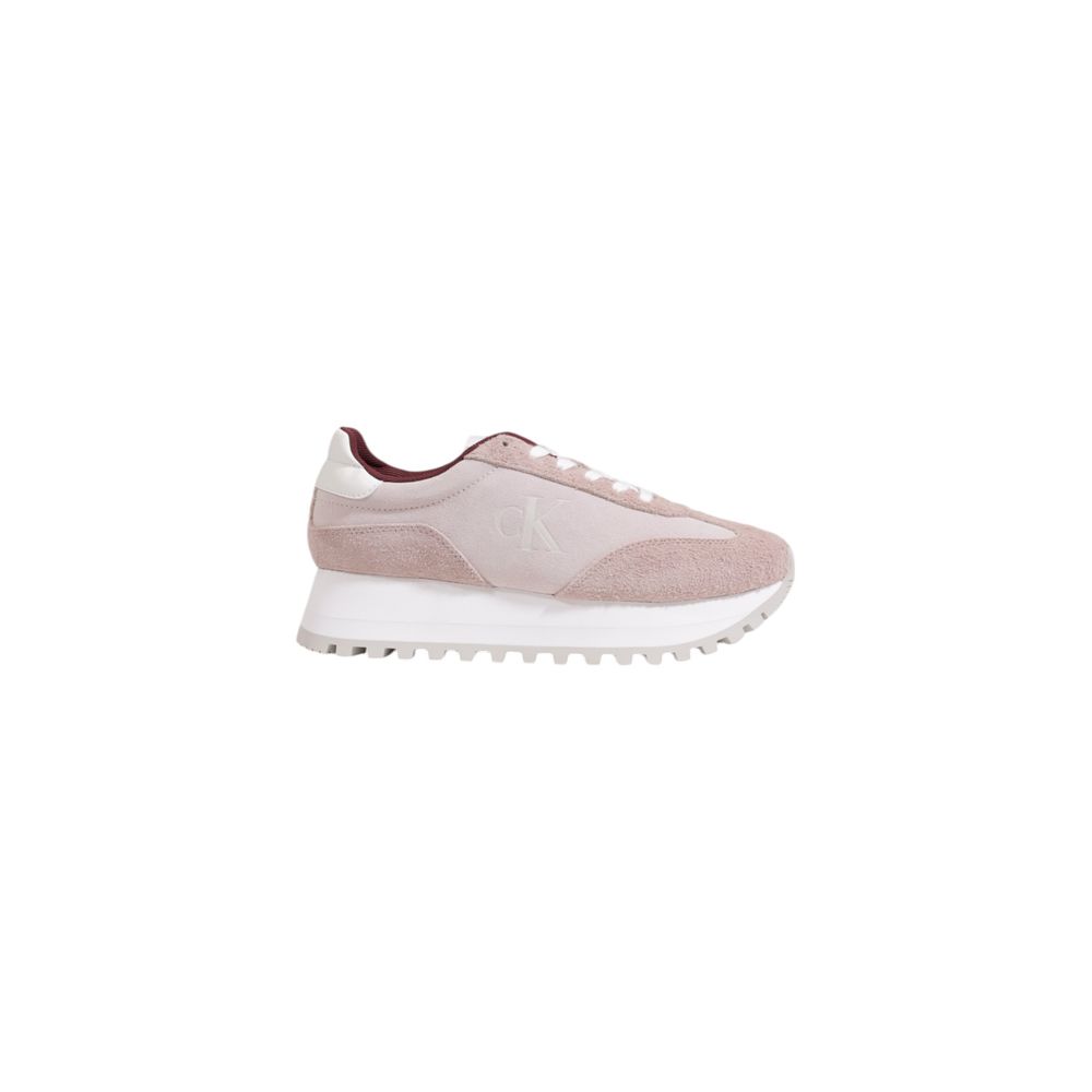 Baskets basses en cuir violet Calvin Klein Jeans