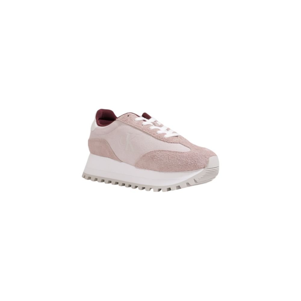 Baskets basses en cuir violet Calvin Klein Jeans