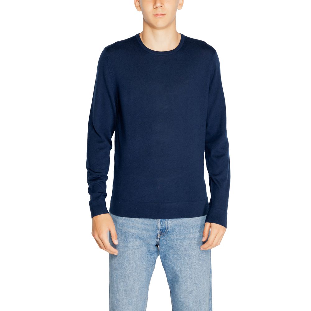 Sweat-shirt Calvin Klein en laine recyclée bleue