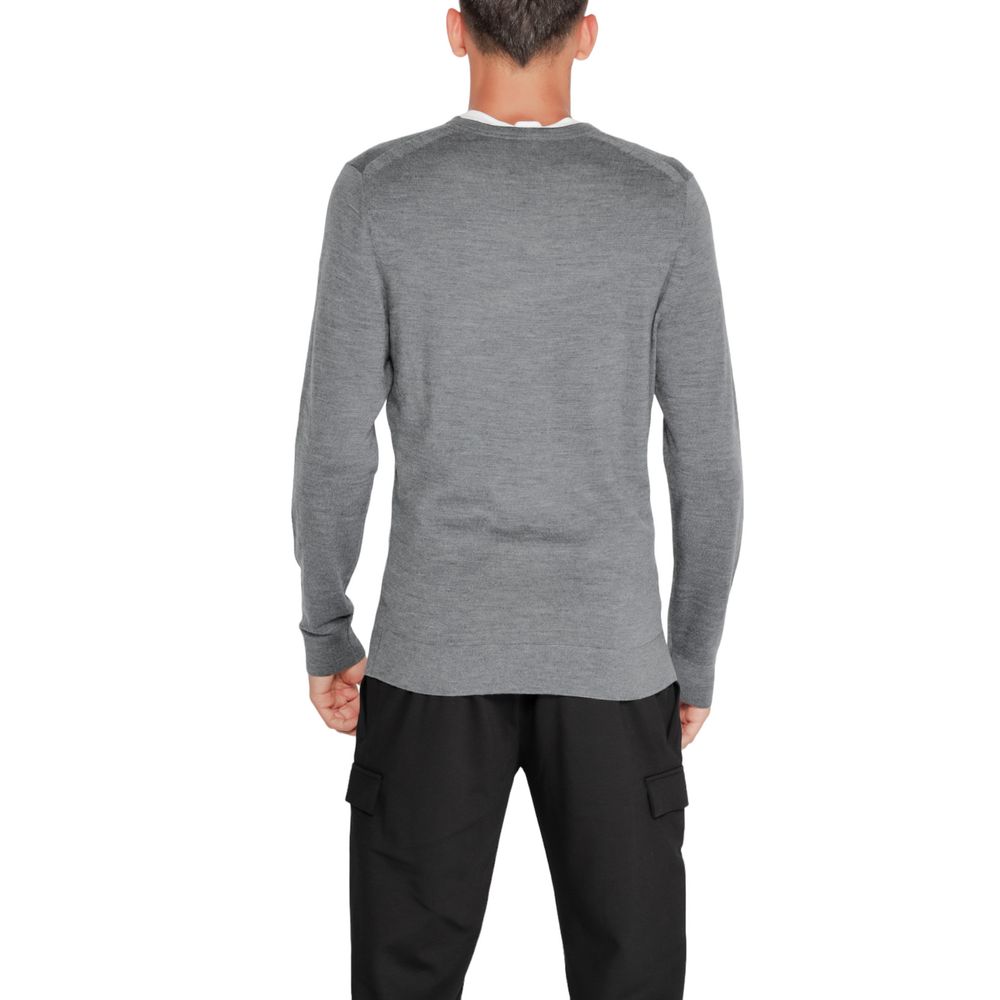 Sweat-shirt Calvin Klein en laine recyclée grise
