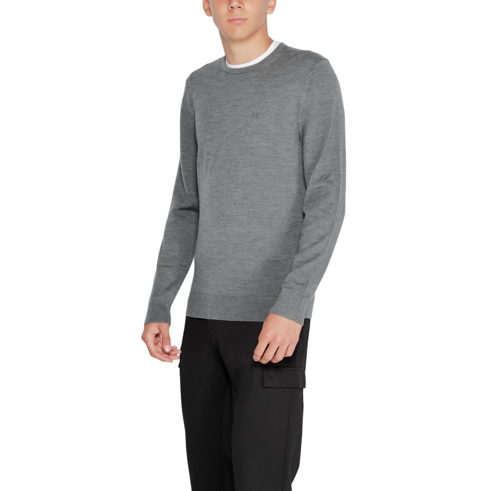 Sweat-shirt Calvin Klein en laine recyclée grise