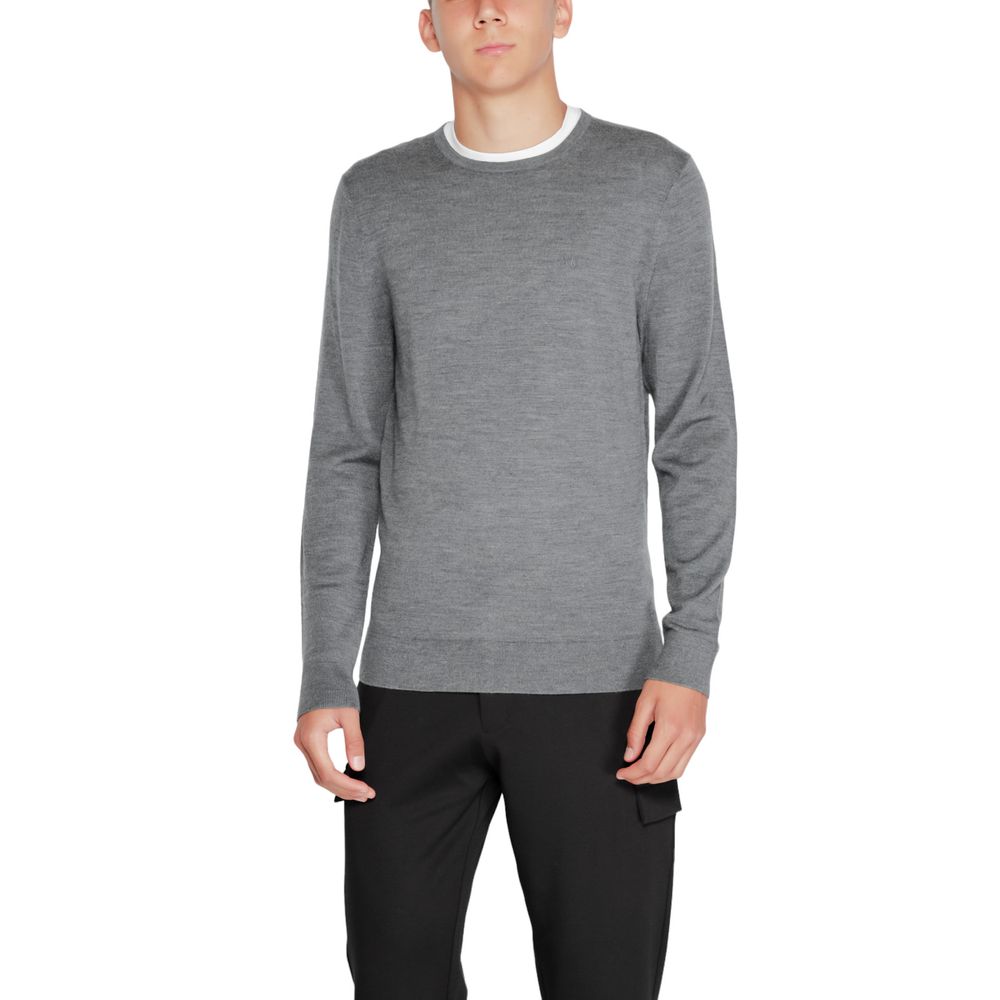 Sweat-shirt Calvin Klein en laine recyclée grise