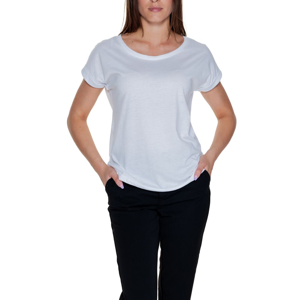Vila Clothes White T-Shirt for Women side view
