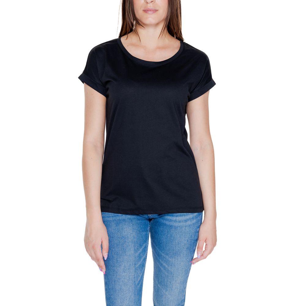Vila Clothes Black T-Shirt for Women