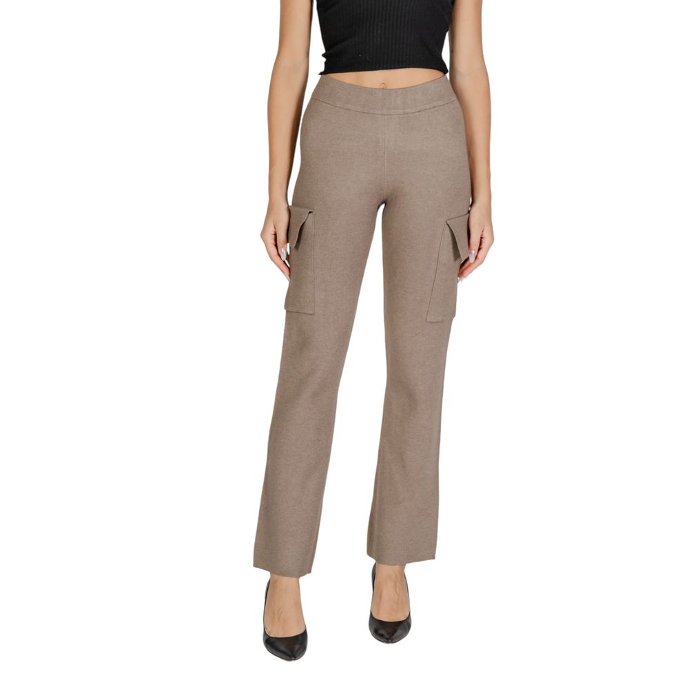 Vila Clothes Beige Cargo Pants for Women
