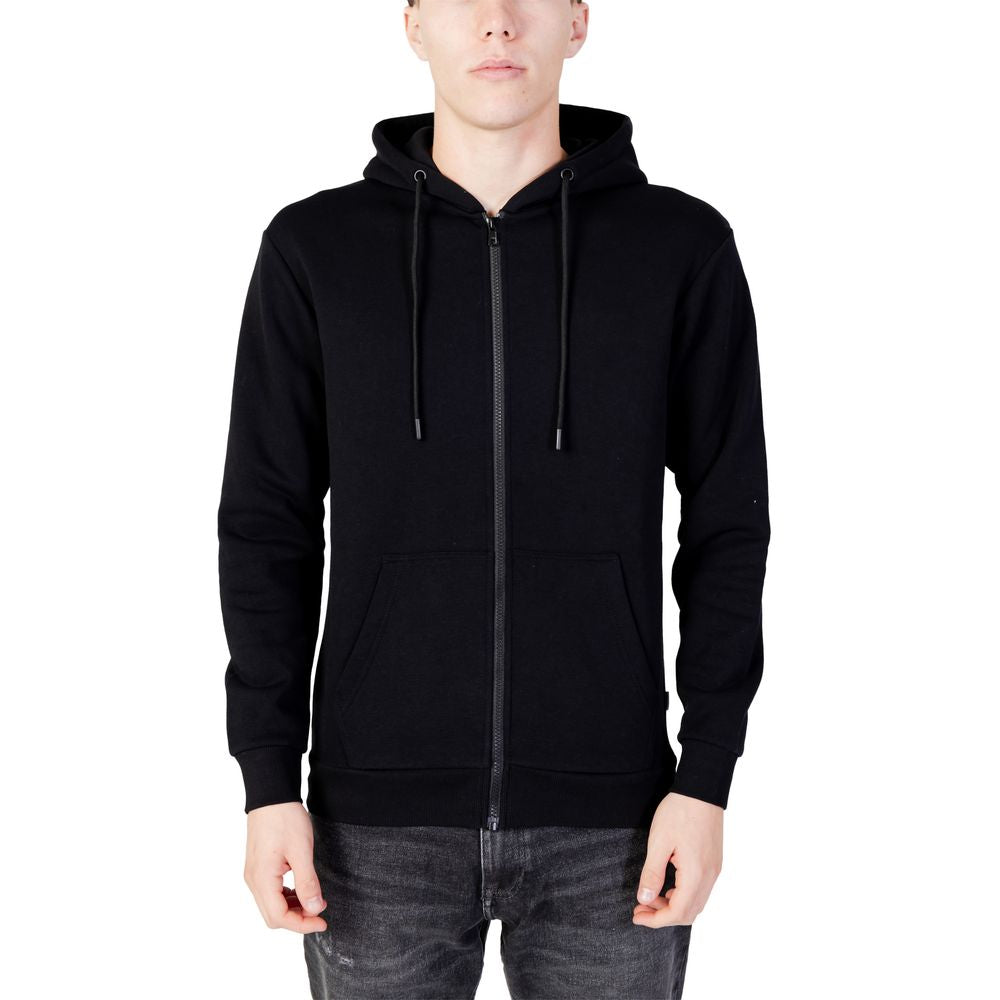 Sweat à capuche en polyester noir Jack Jones
