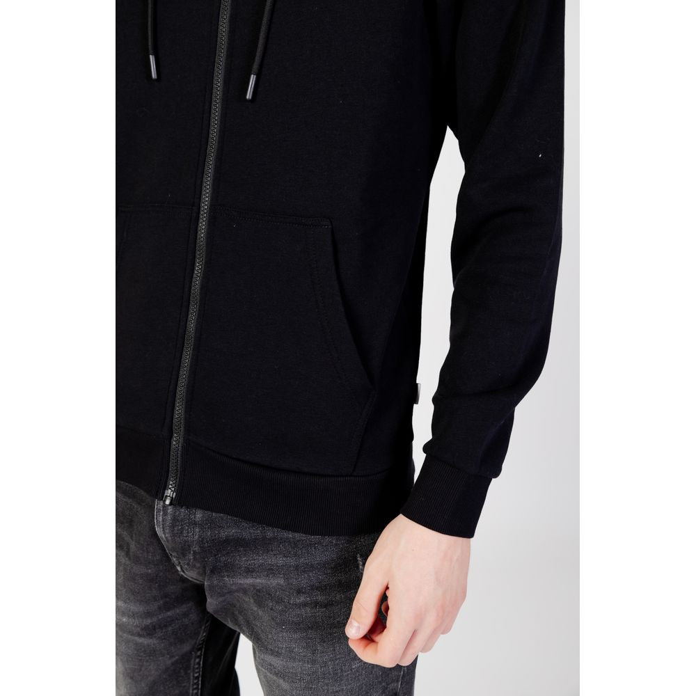 Sweat à capuche en polyester noir Jack Jones