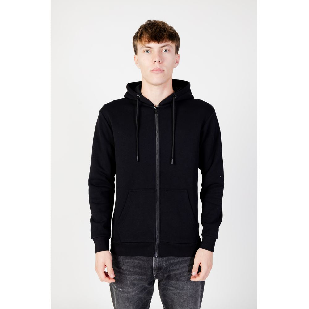 Sweat à capuche en polyester noir Jack Jones