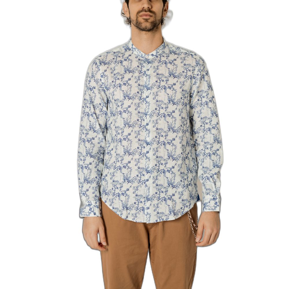 Chemise en lin bleue Gianni Lupo