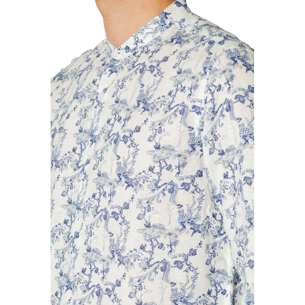 Chemise en lin bleue Gianni Lupo