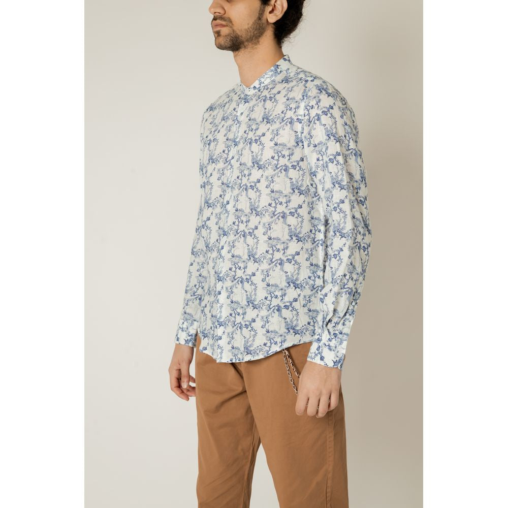 Chemise en lin bleue Gianni Lupo
