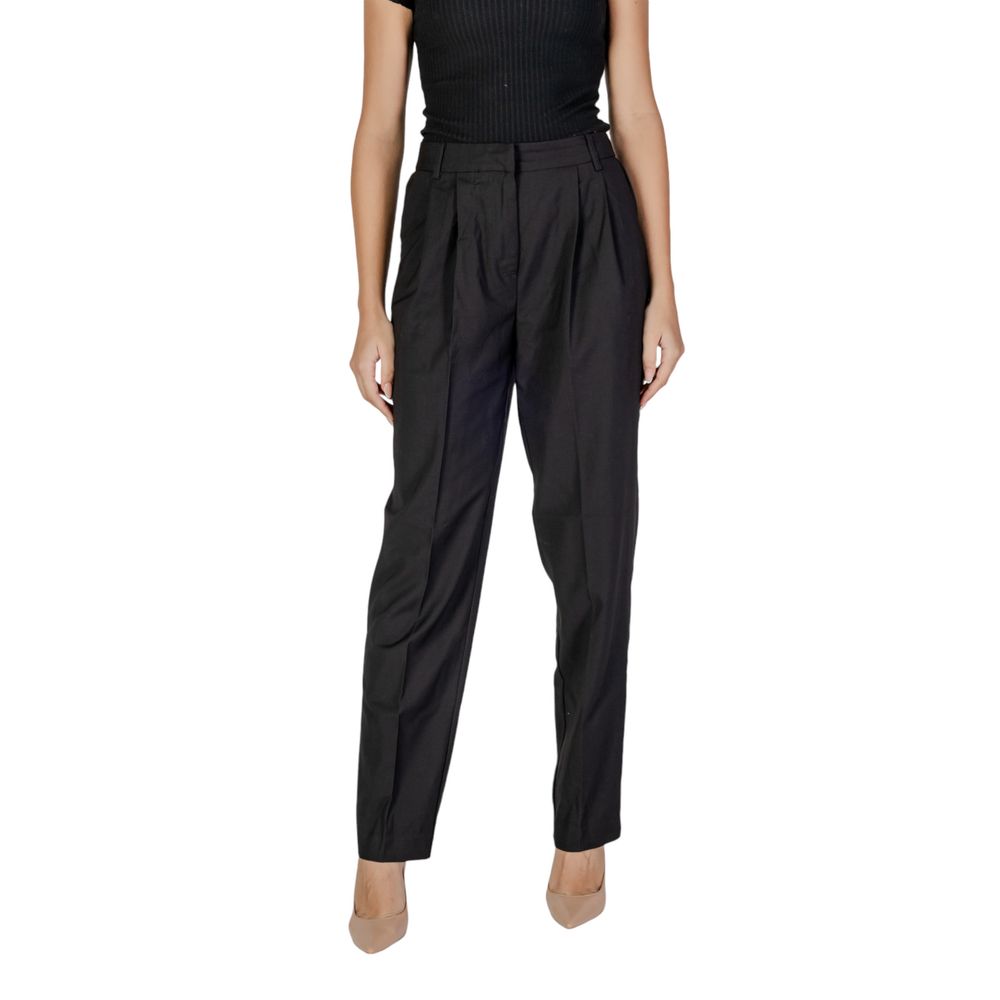 Vila Clothes Black Dress Pants for Women