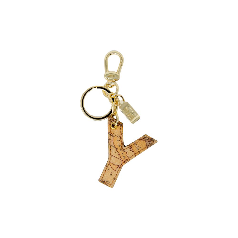 Porte-clés Alviero Martini Prima Classe en cuir synthétique beige