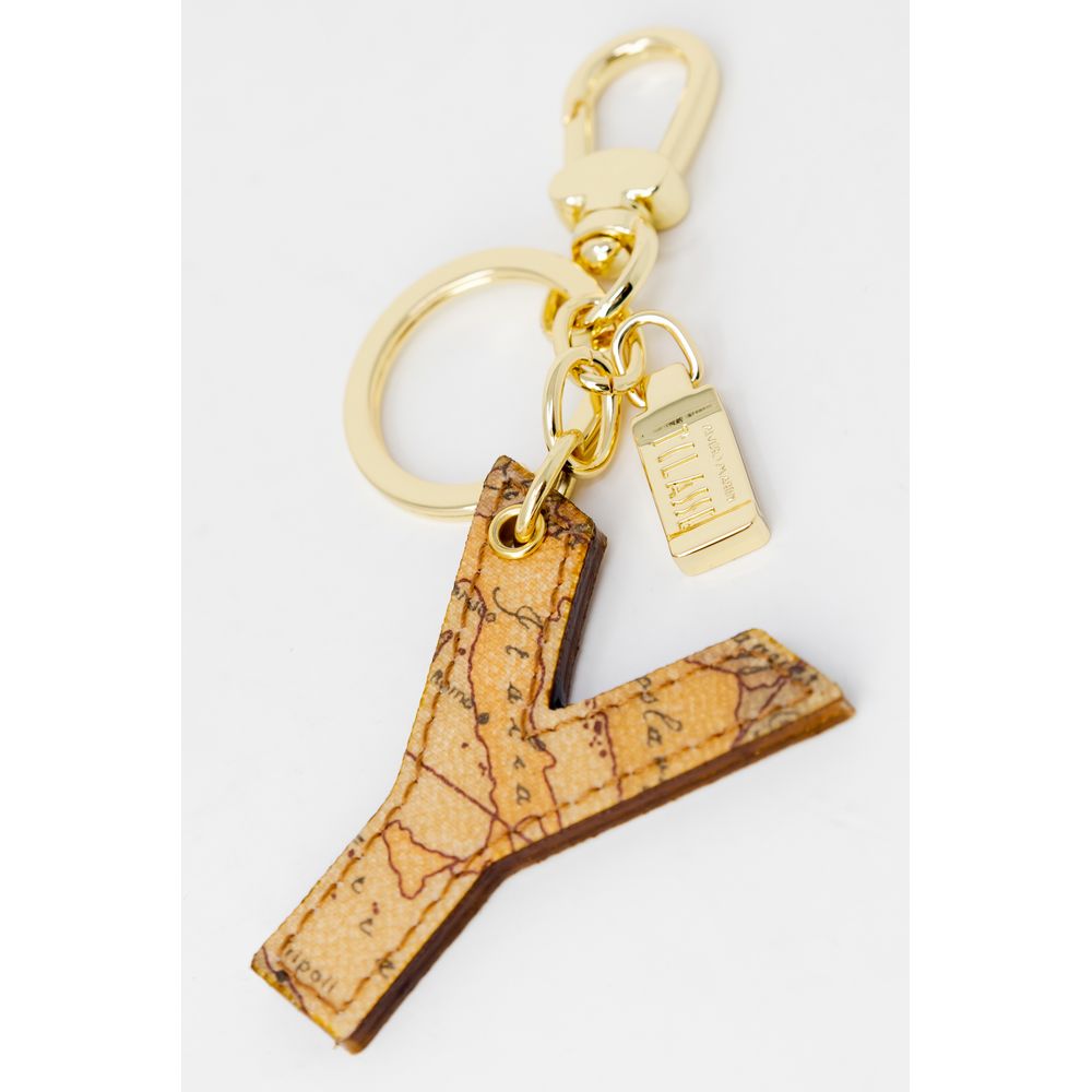 Porte-clés Alviero Martini Prima Classe en cuir synthétique beige