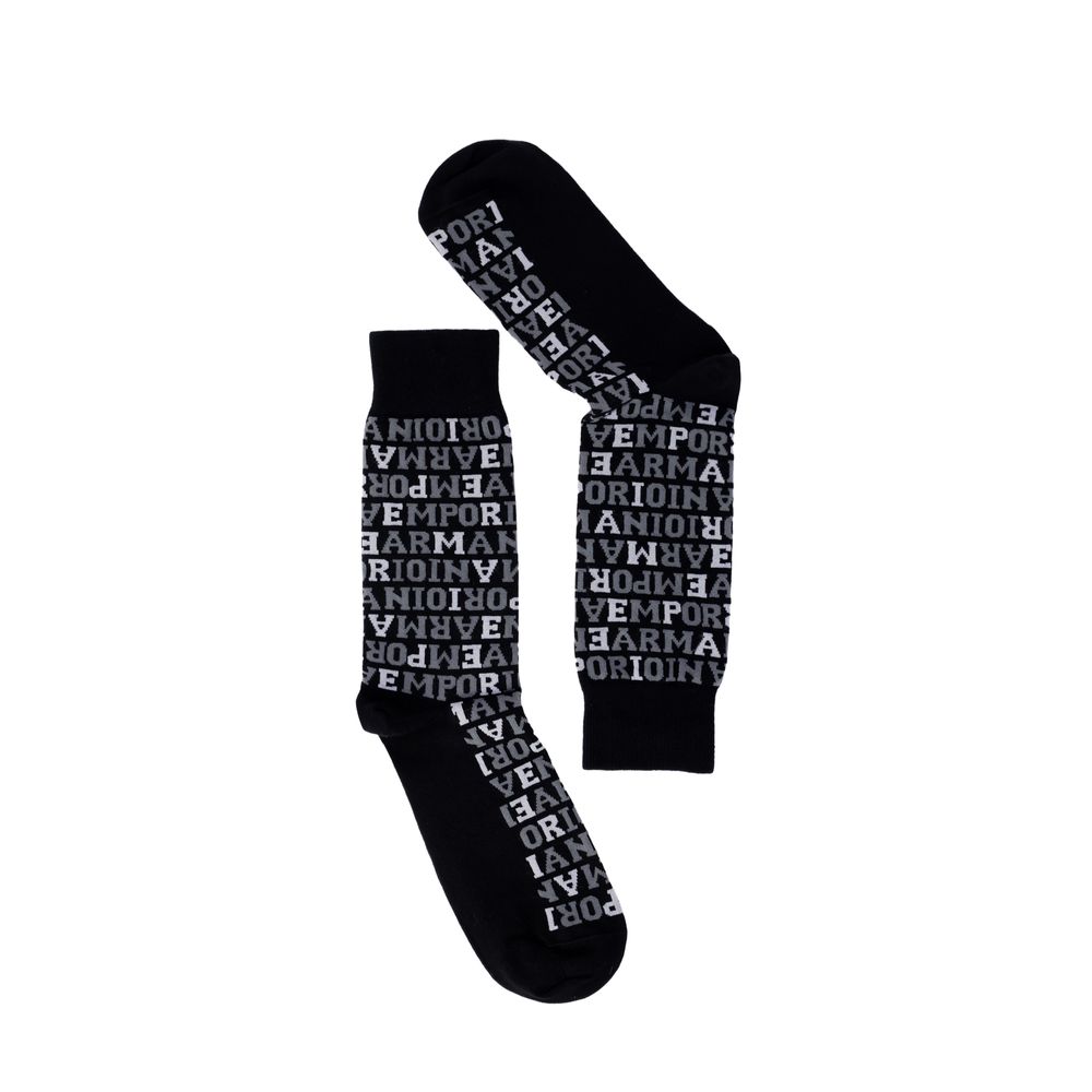 Emporio Armani Underwear Black Socks for Men detail view