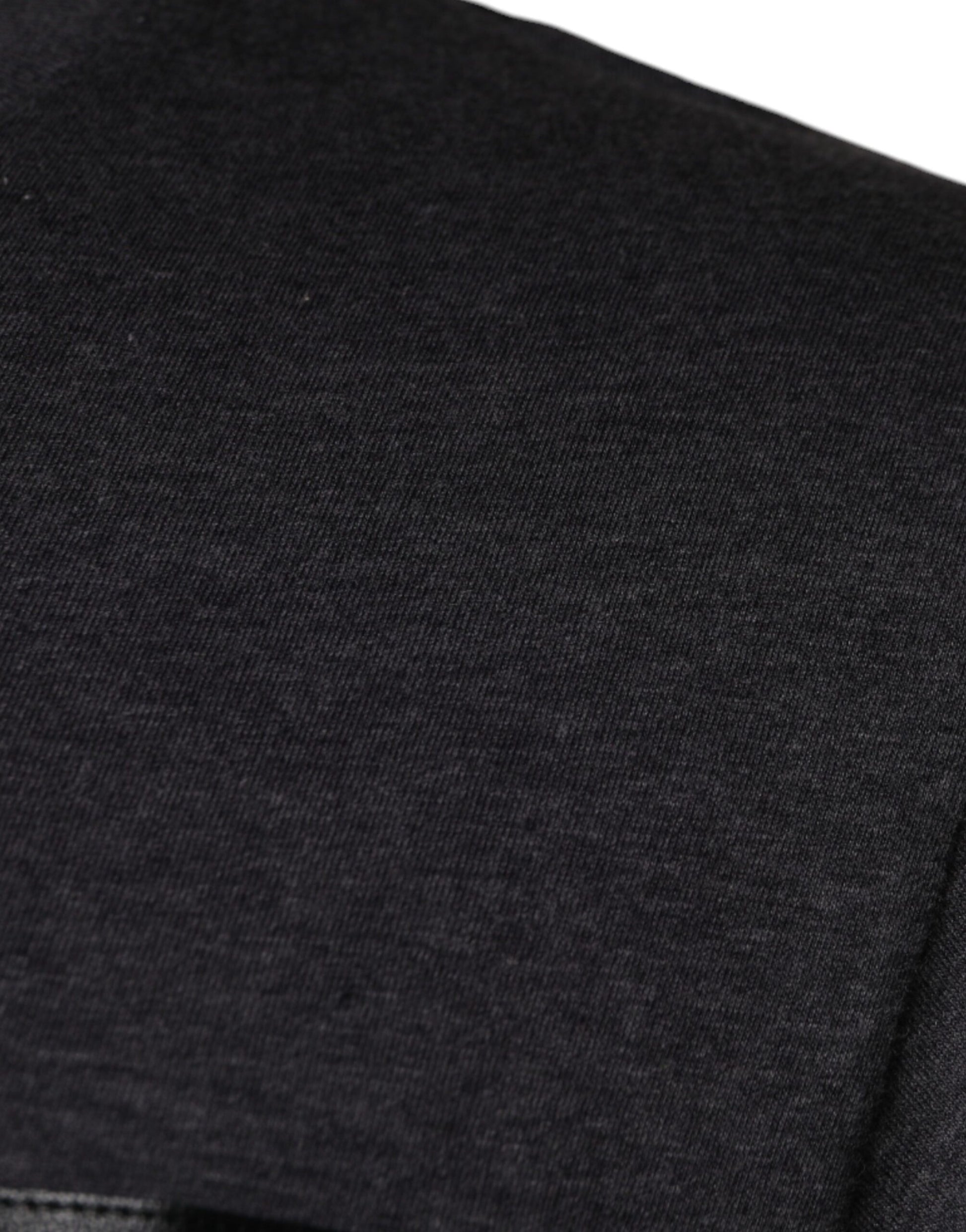 T-shirt col rond en coton gris à logo Dolce & Gabbana