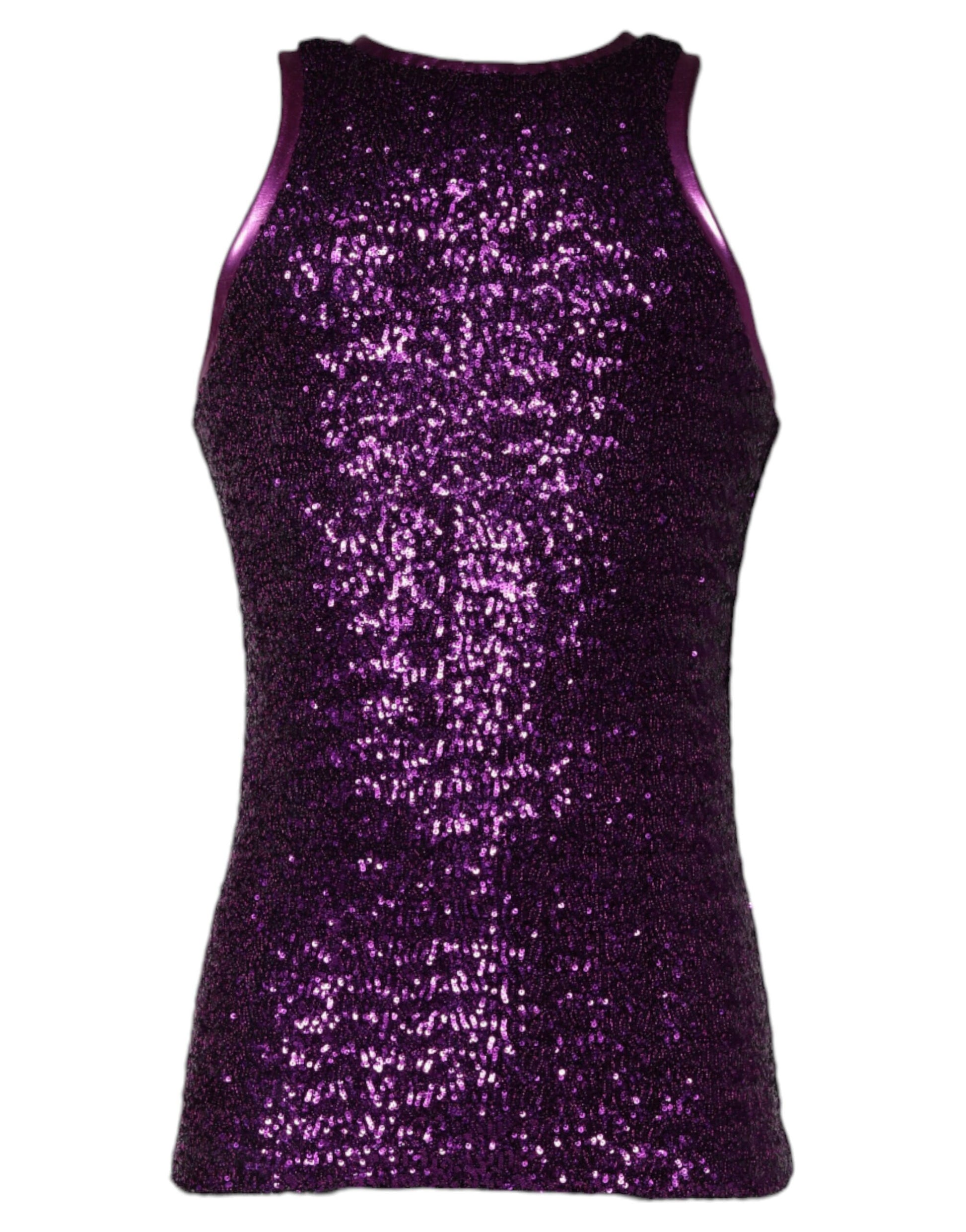 Dolce & Gabbana Purple Sleeveless T-Shirt for Men